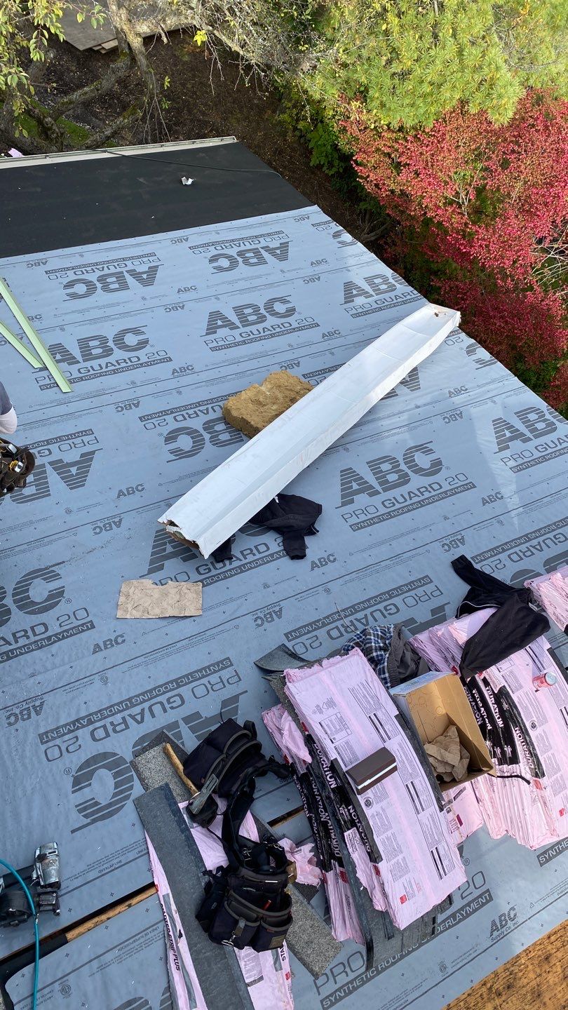 Residential Roofing Installation using Owens Corning Duration Driftwood by Absolute Roofing and Construction