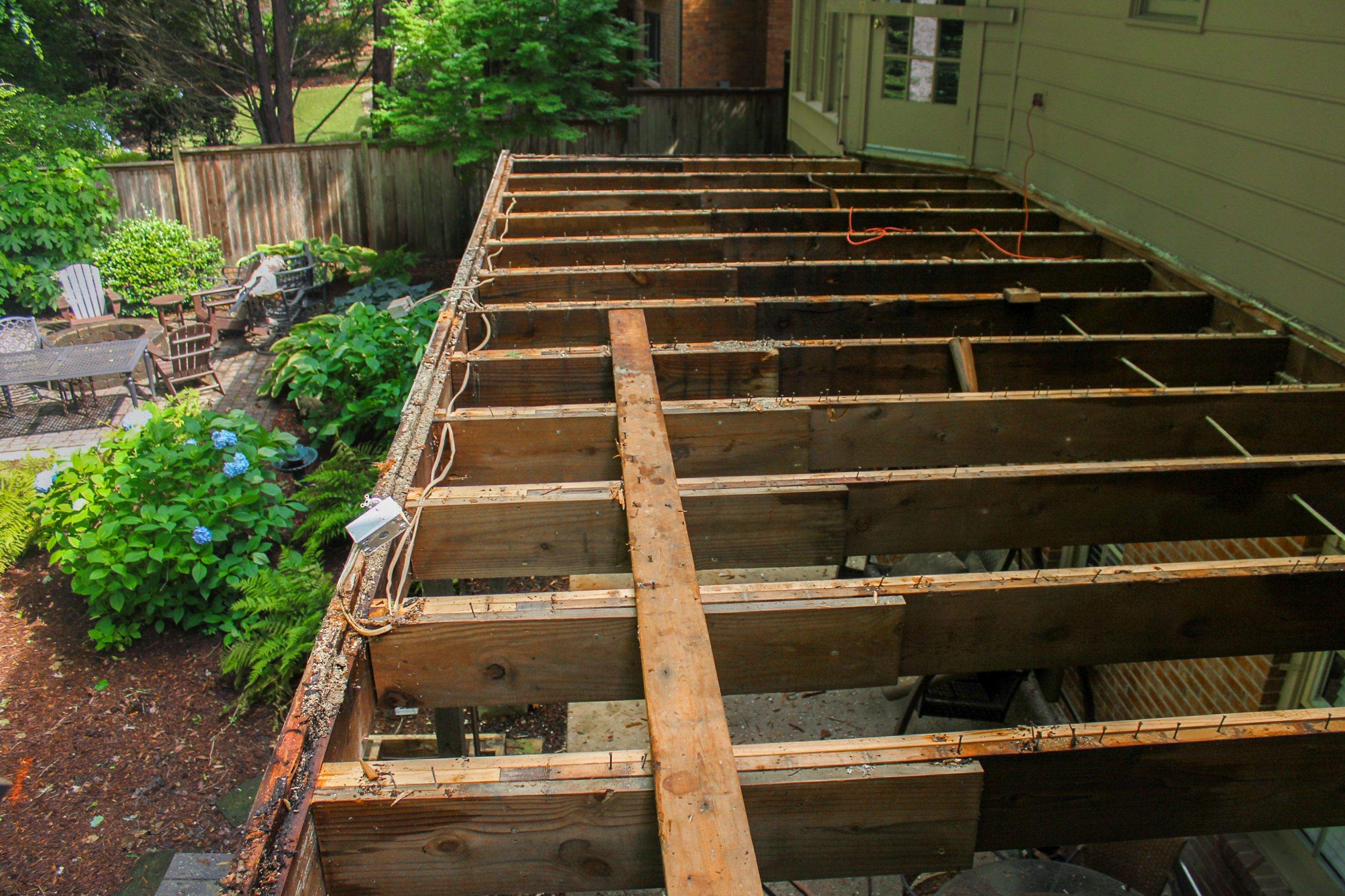 Deckorators Voyage Deck and Shed Style Covered Porch Build with Drink Rail by Nelson Exteriors 