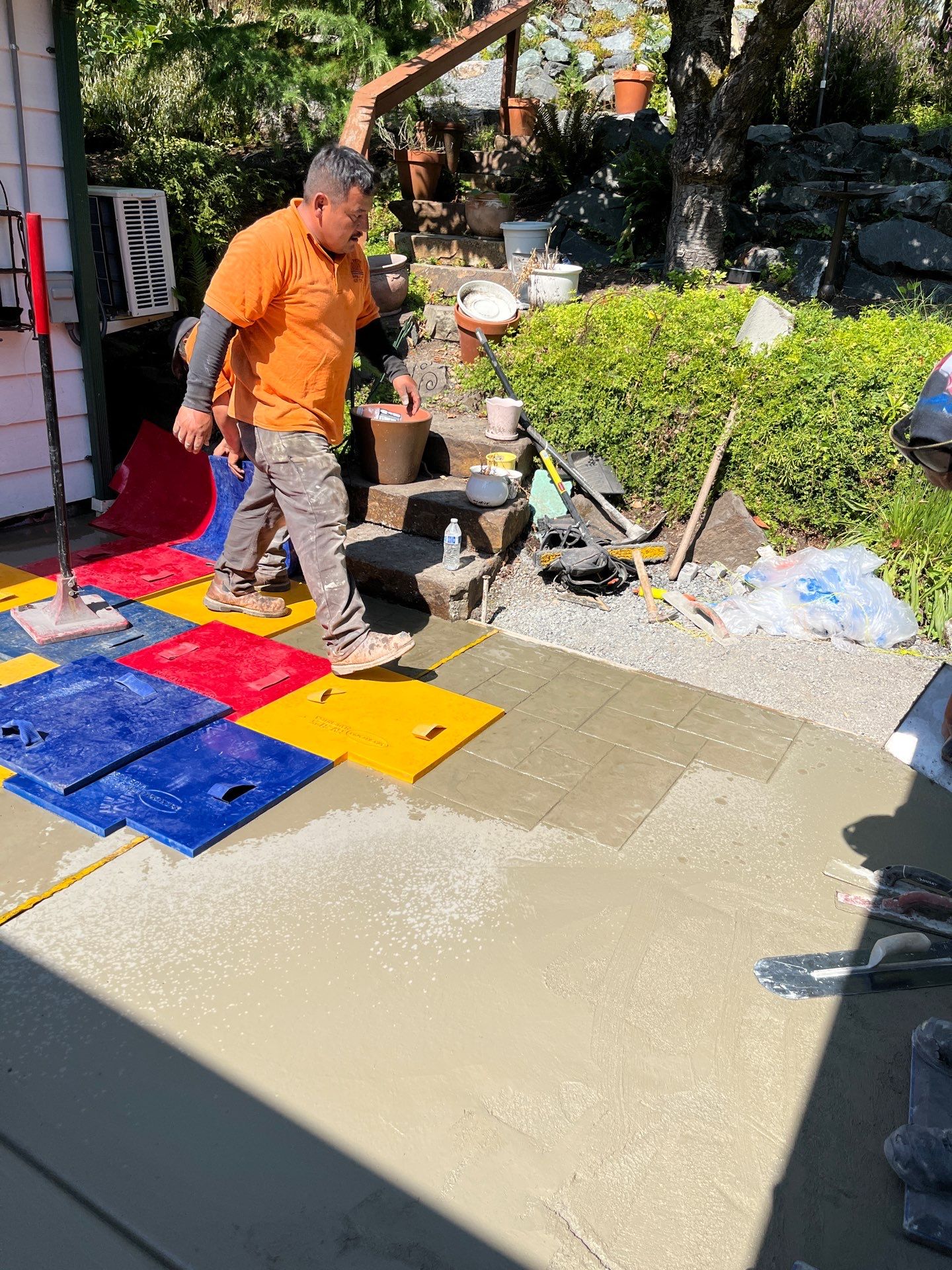 Stamped Concrete Patio and Driveway | Edmonds  by Jireh Asphalt & Concrete Inc 