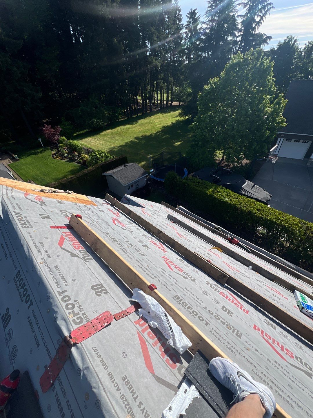 Residential Roofing Installation using Malarkey Vista (Color: Black Oak) by Orezona Building & Roofing Company, Inc.