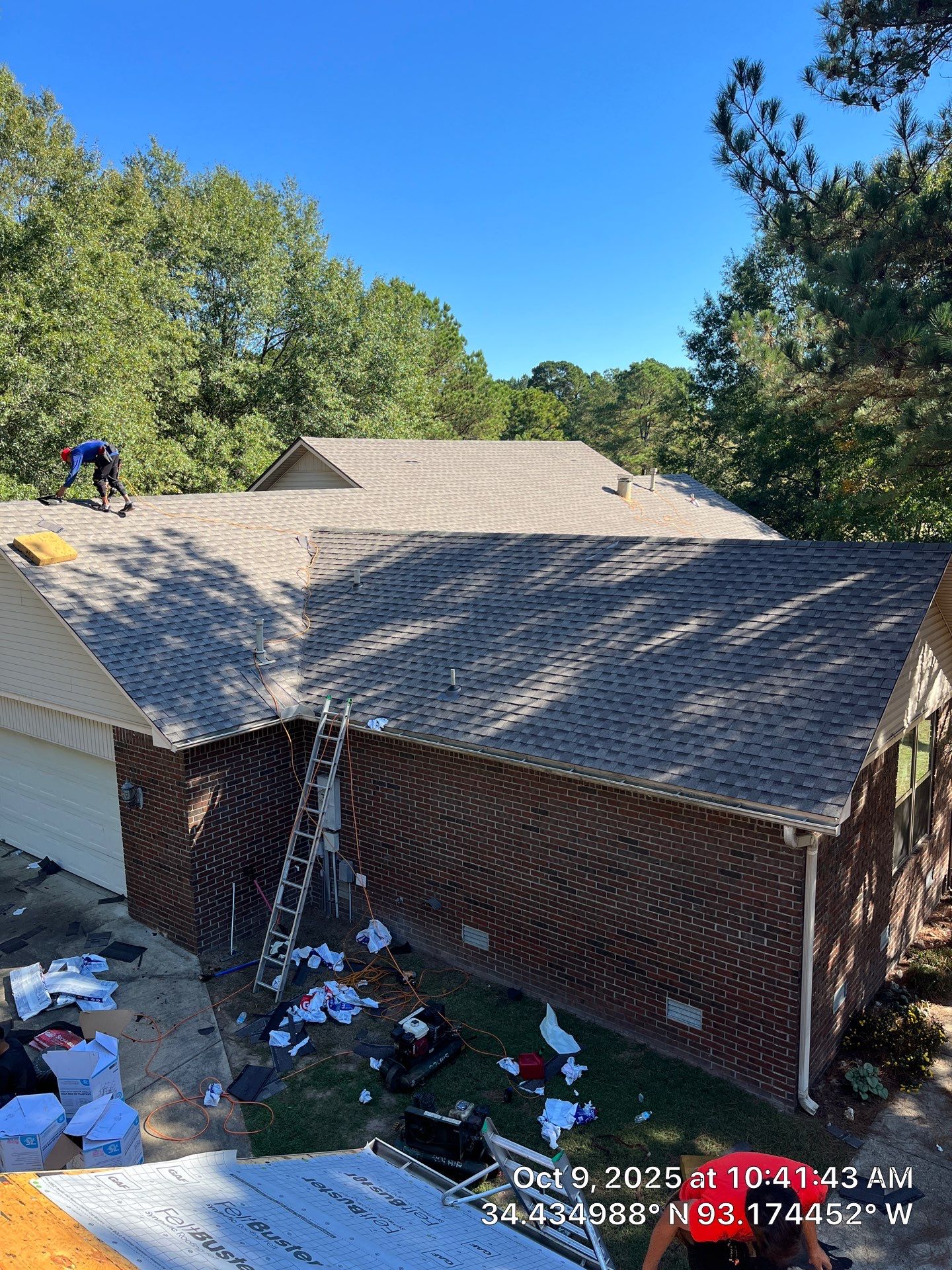 Full Residential Roof Replacement with GAF Timberline HDZ Shingles in Hot Springs by Temple Roofing and Exteriors