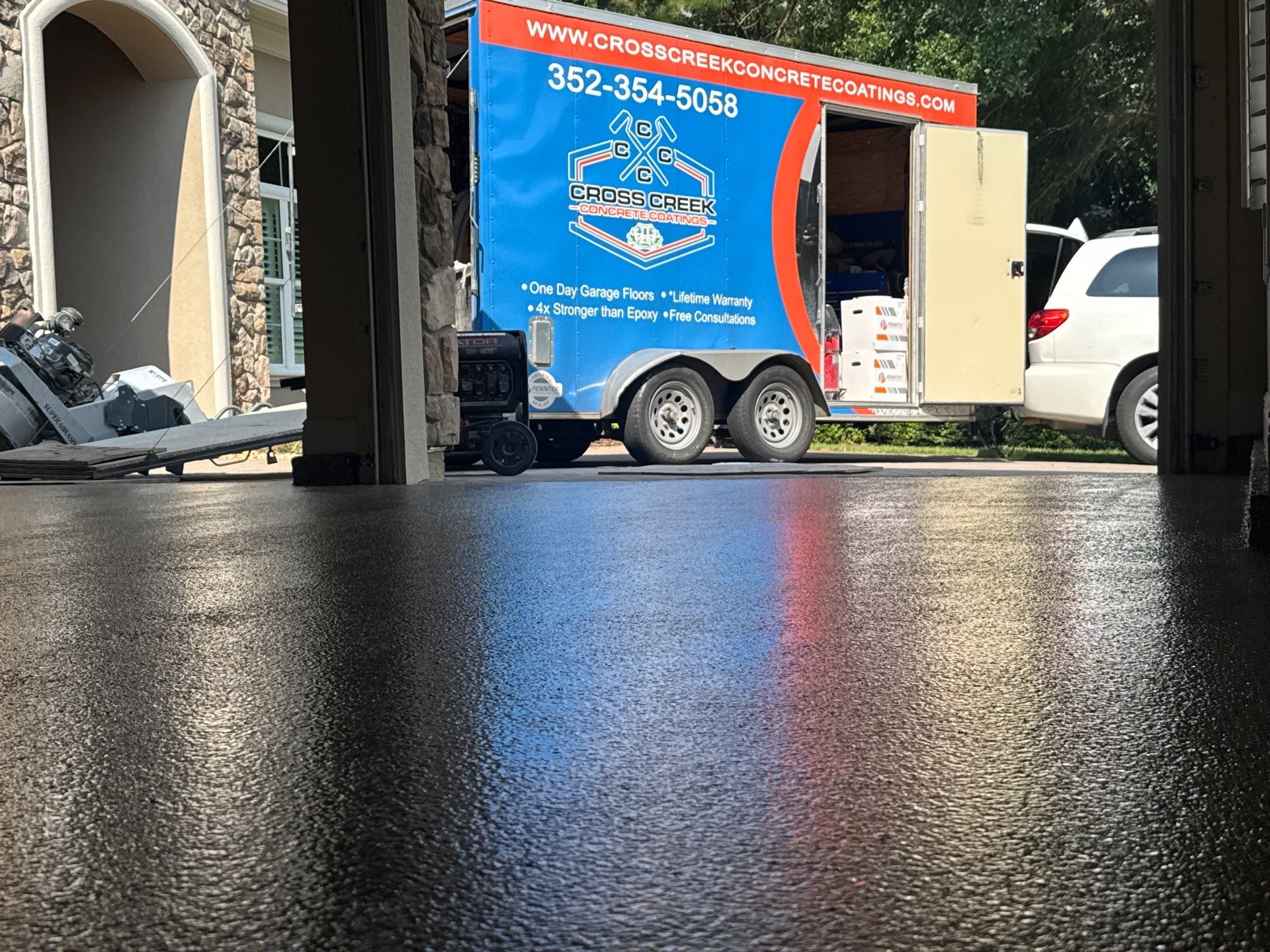 Garage Project in Gainesville, FL in Silver Creek by Cross Creek Concrete Coatings