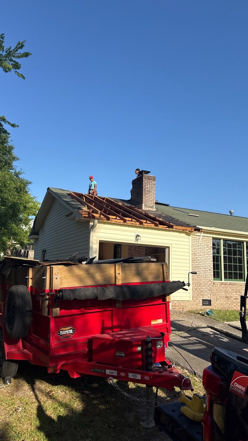 Roof Trusses Replaced- New Roof Installation by Karcher Roofing & Construction