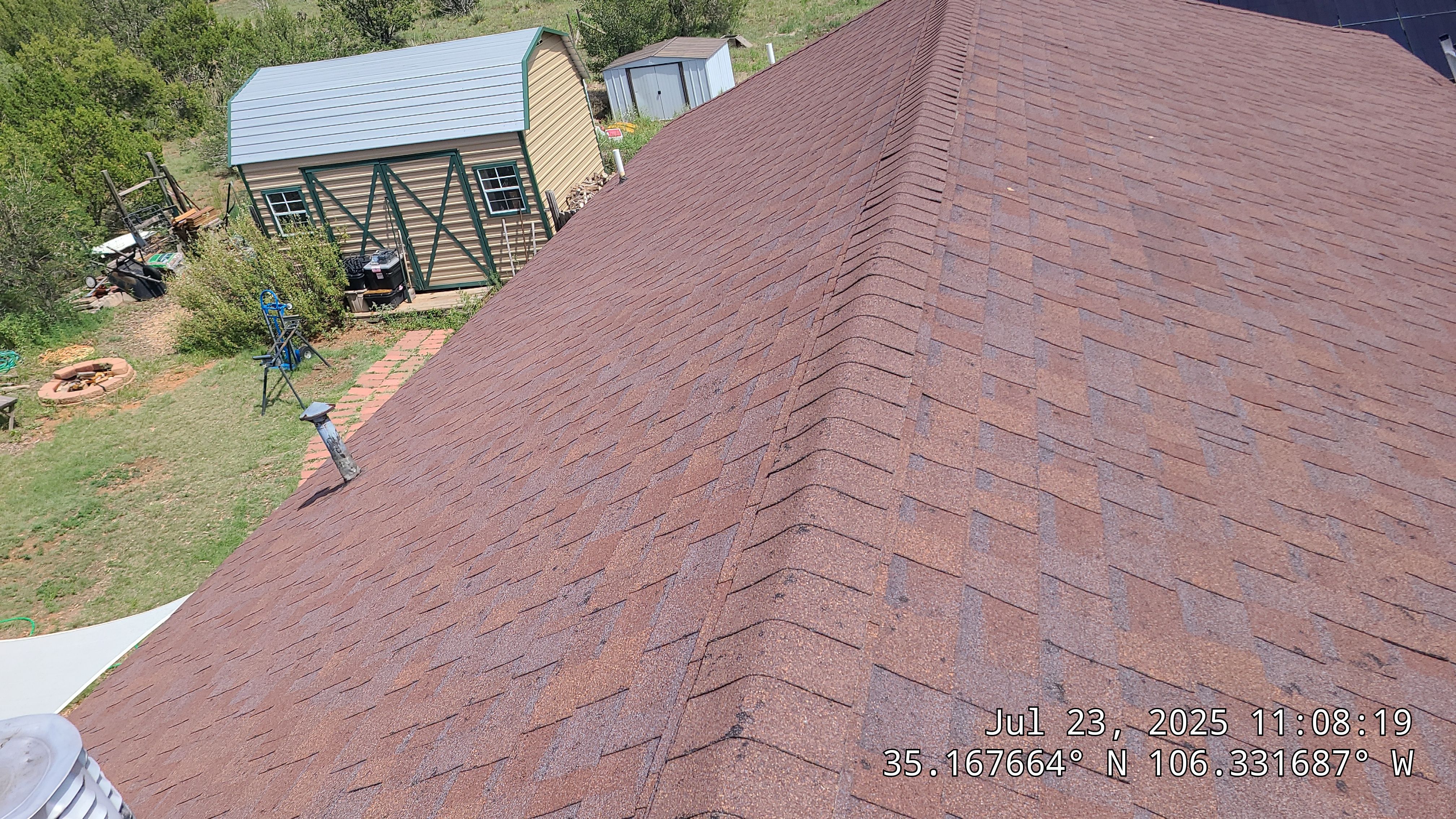 Owens Corning Desert Rose duration shingle roof replacement in Sandia Park by Doyle Roof Masters Inc