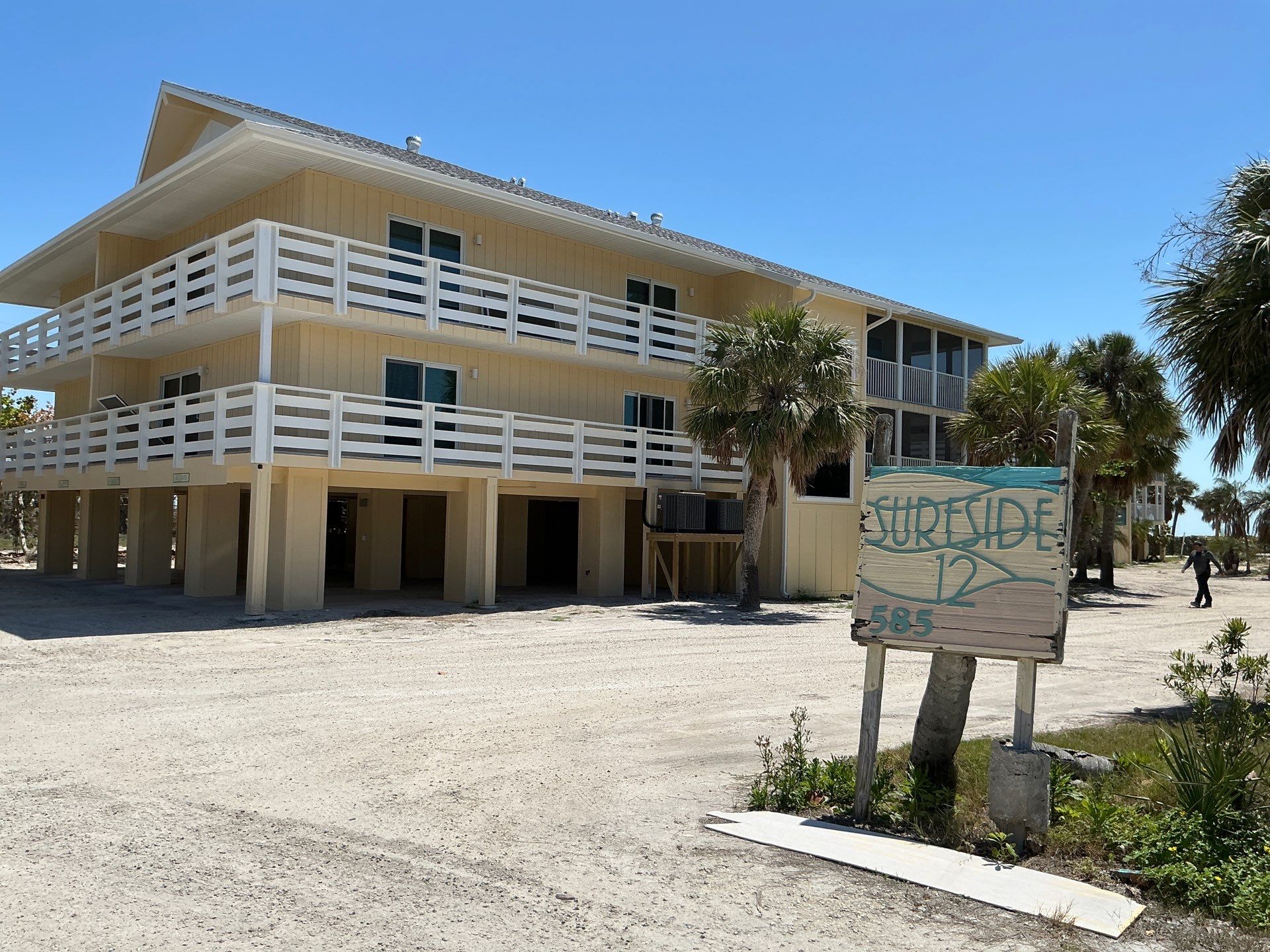White Soffit using White Vinyl Soffit in Sanibel FL by Gutter Professors