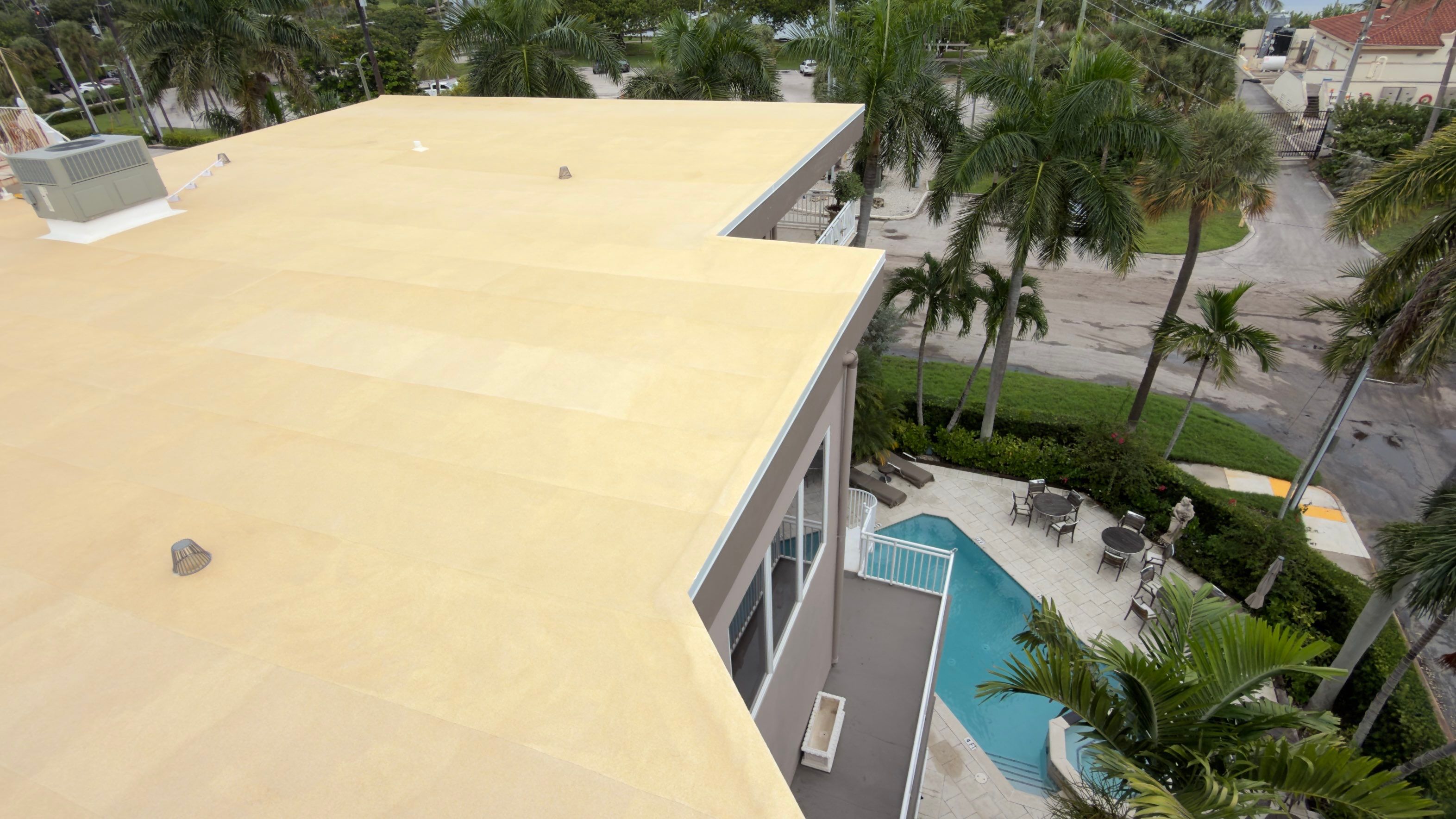 Commercial Roof Restoration for Lake Worth Beach Flat Roof Project by Roof King LLC