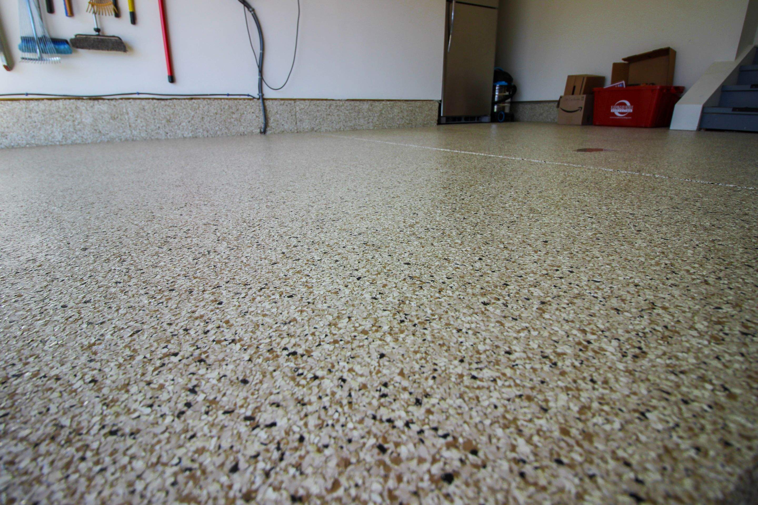 Garage Floor using Driftwood by Your1DayFloor.com