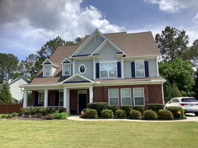 Exterior Home Refresh in Powder Springs with Gray Siding and White Trim