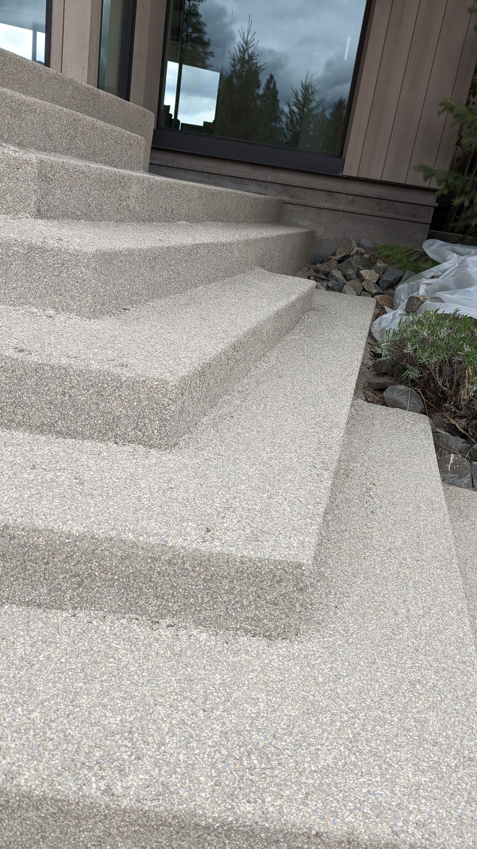Entryway Transformation using Trail Mix 1/8" Chip by Croc Coatings, LLC