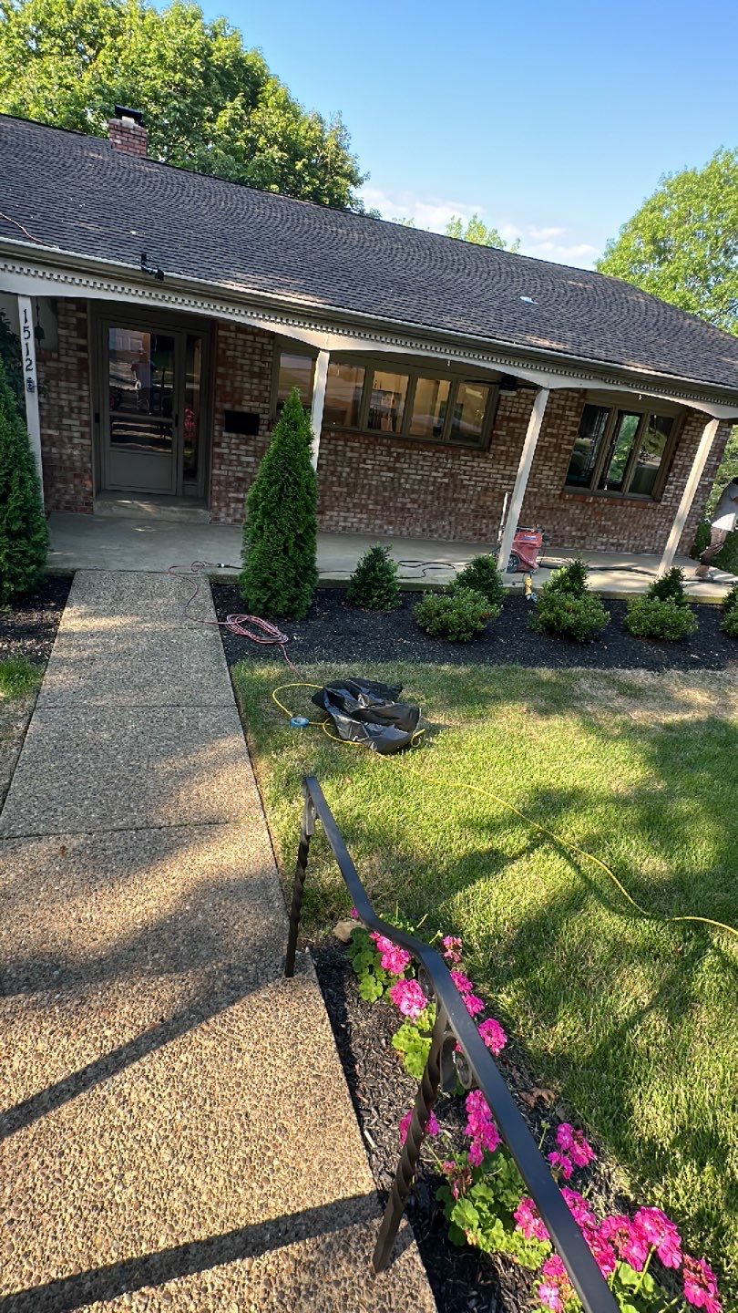 Twilight Garage, Walkway and Porch Project in Pittsburgh by Floors in a Day, Inc