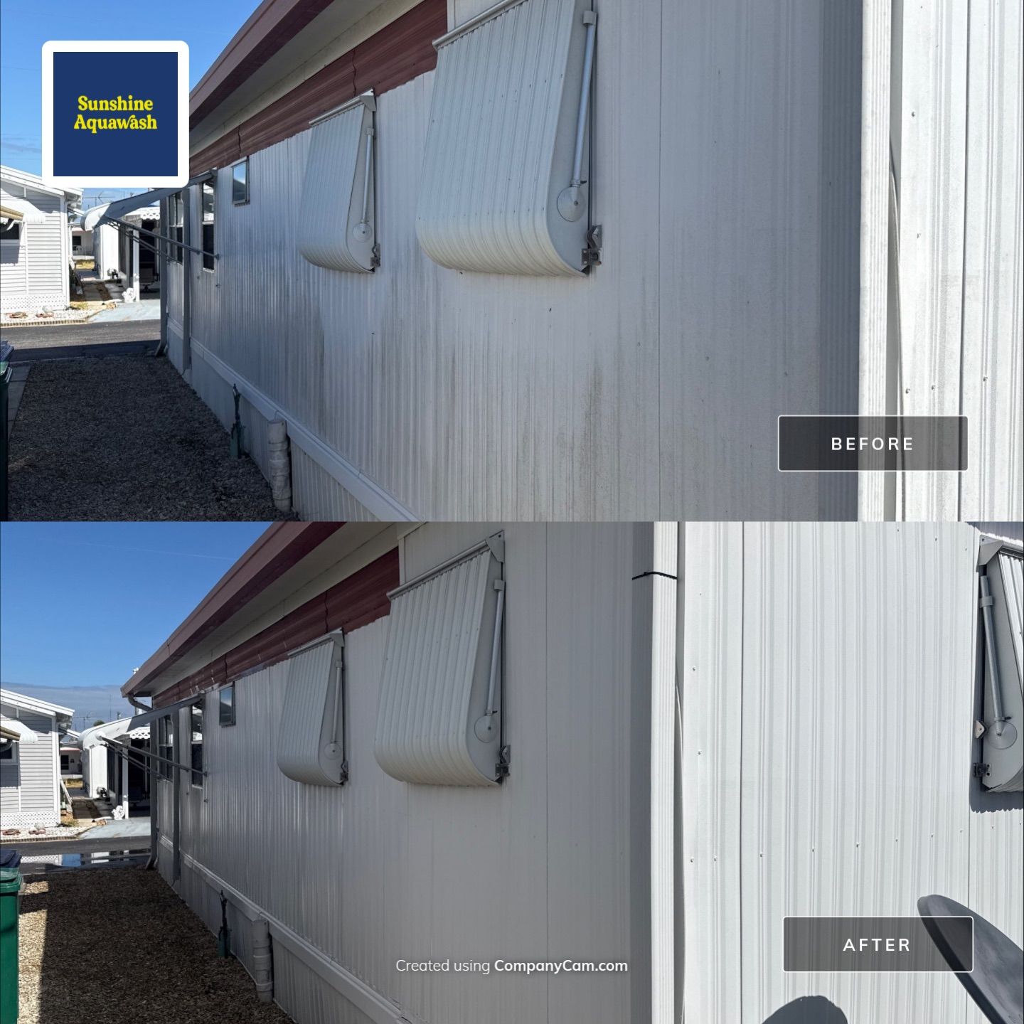 Mobile Home Wash in the Palmetto Mobile Home Club by Sunshine AquaWash