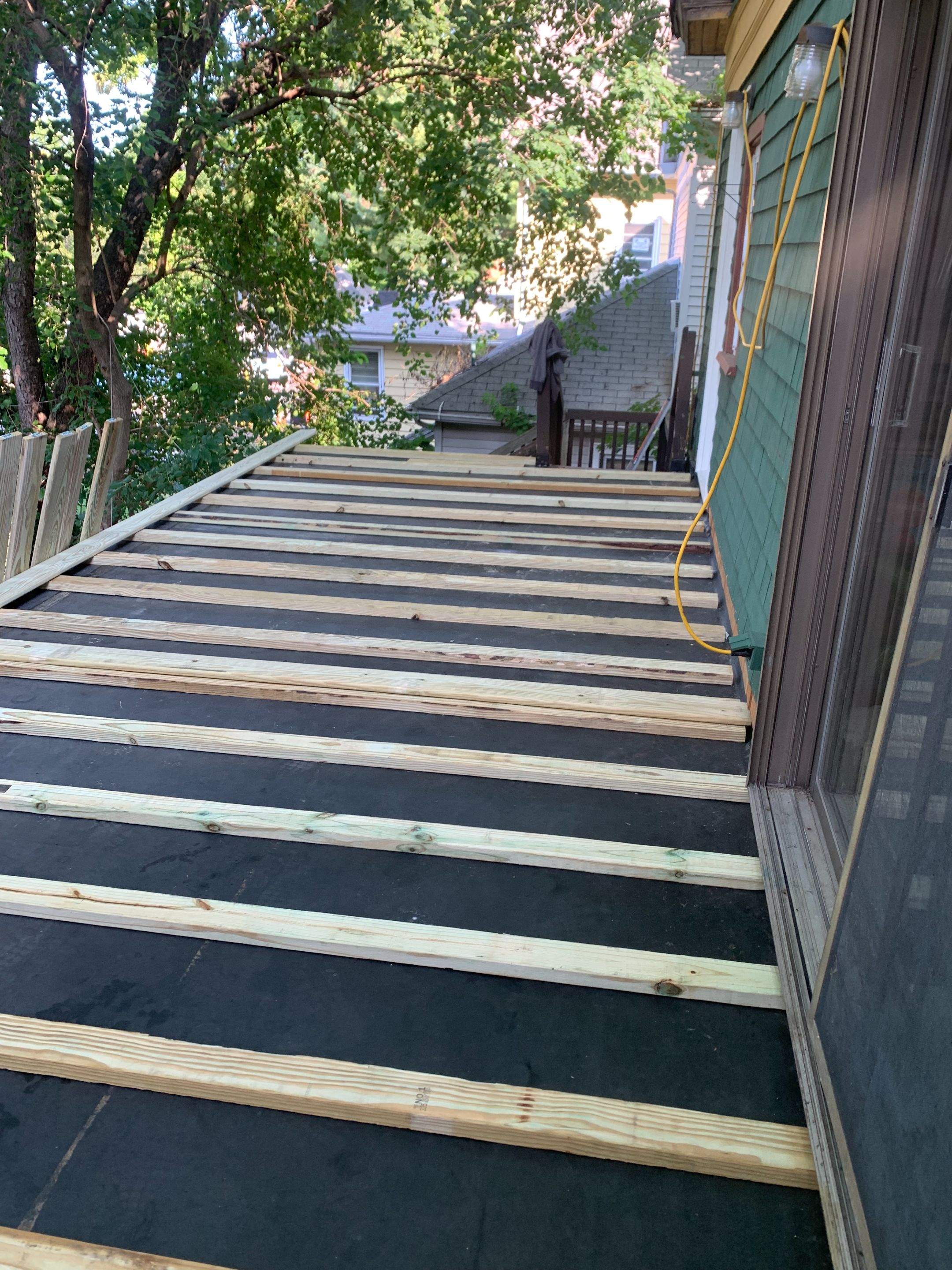 Deck Installation using EPDM substrate by A Plus Exterior