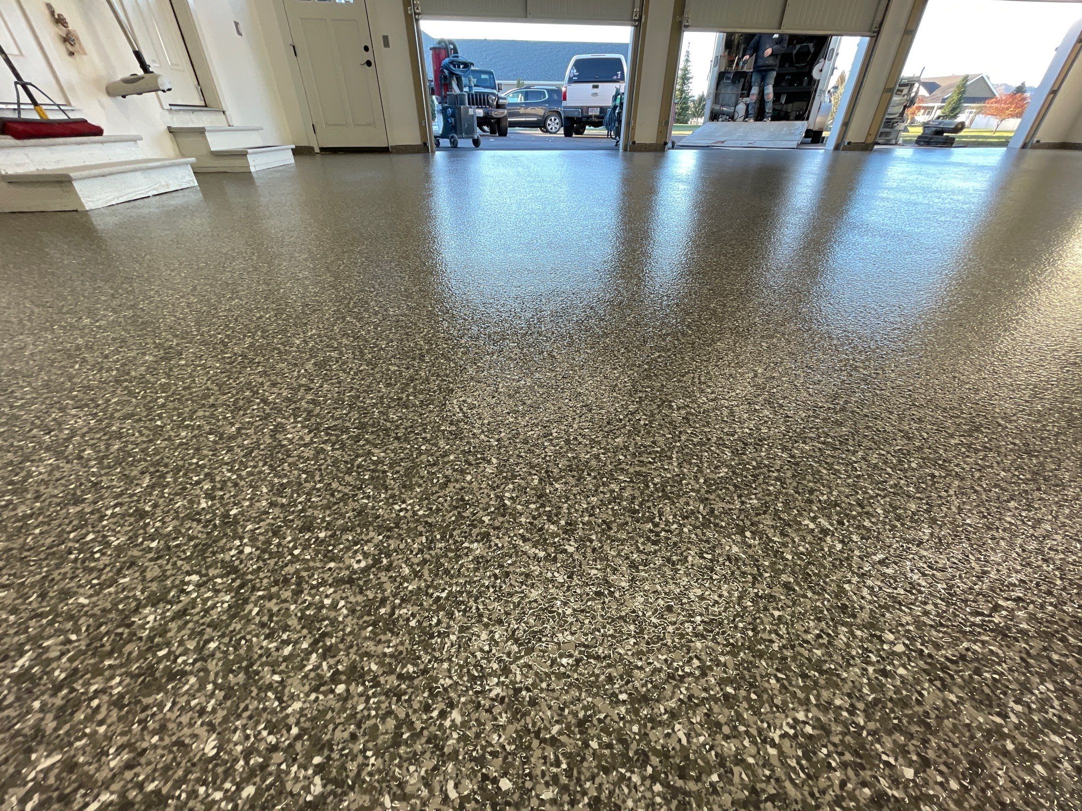 Garage Transformation using Silver Creek by Croc Coatings, LLC
