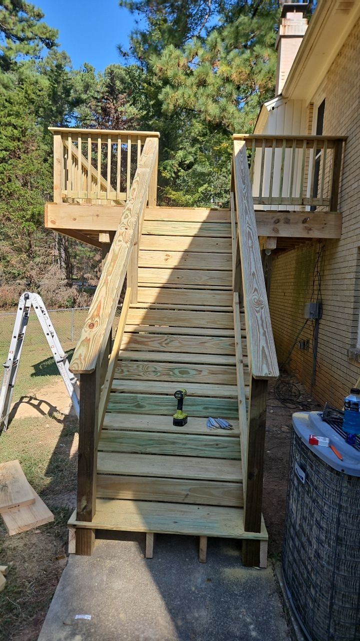 Split Rail Trail - Deck Installation  by Pillar and Pine