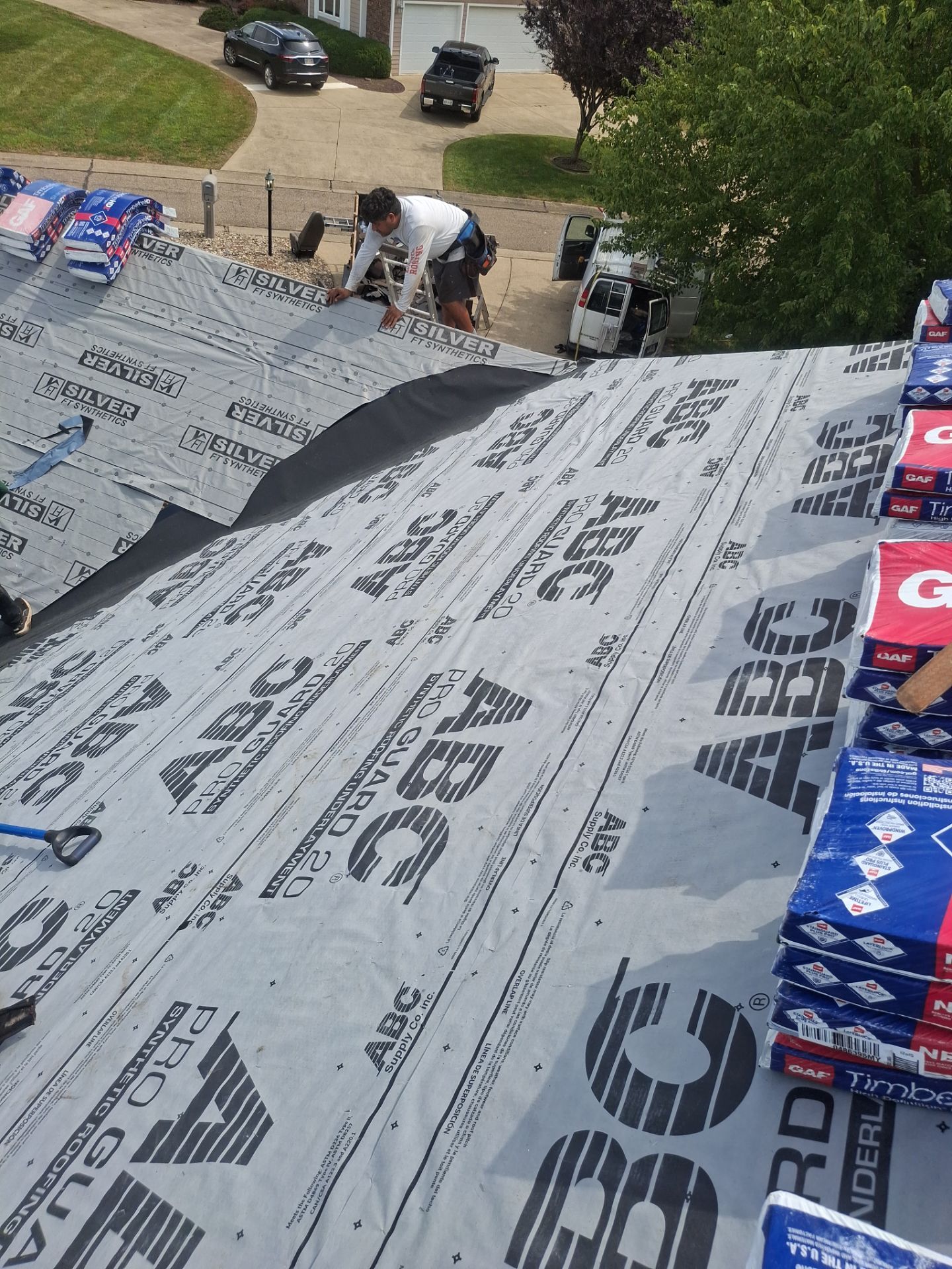 Residential Roofing Installation using GAF TImberline HDZ Hickory by Rainstoppers Roofing