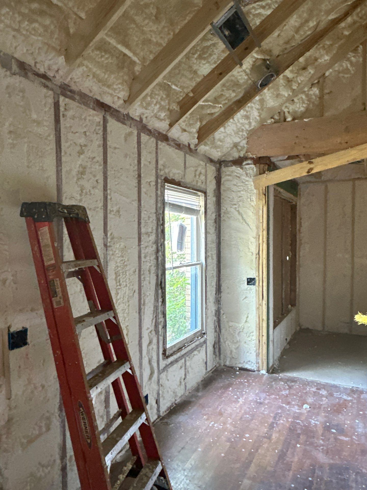 Full encapsulation with open cell spray foam on this custom home in Dallas by Apex Insulation Solutions