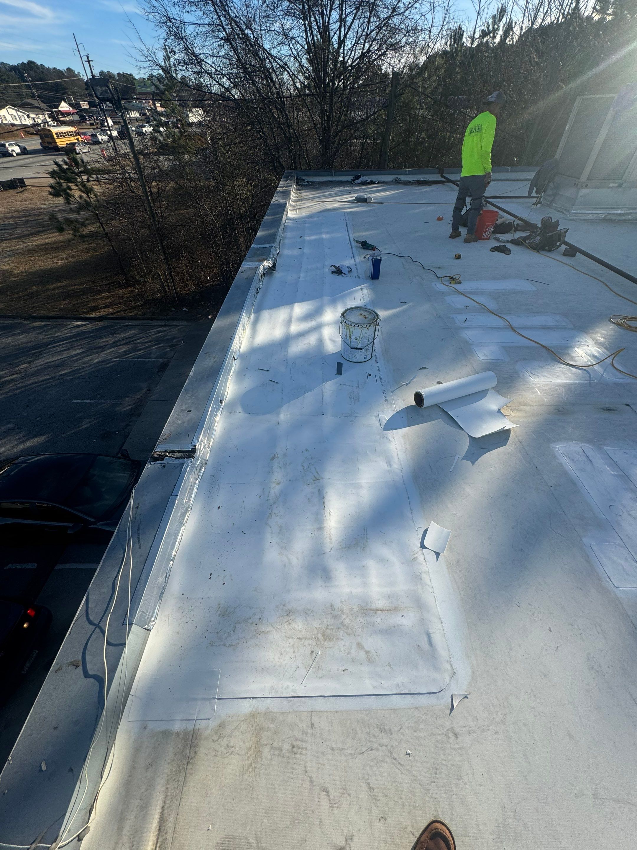 Commercial Roofing Repair using GAF EVERGUARD TPO 60 Mil by Mosaic Roofing Company