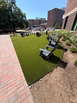 Synthetic Lawn Lounge at Purdue University Hillenbrand Hall