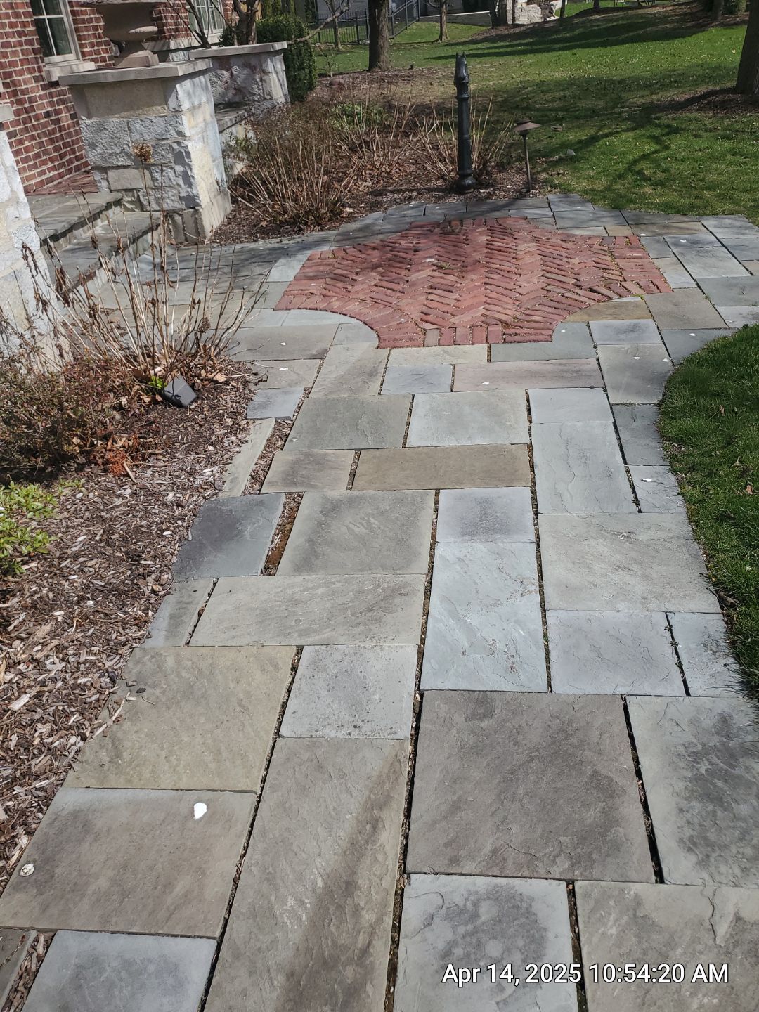 bluestone using Algaecide, soft wash soap by Northern Power Washing LLC.