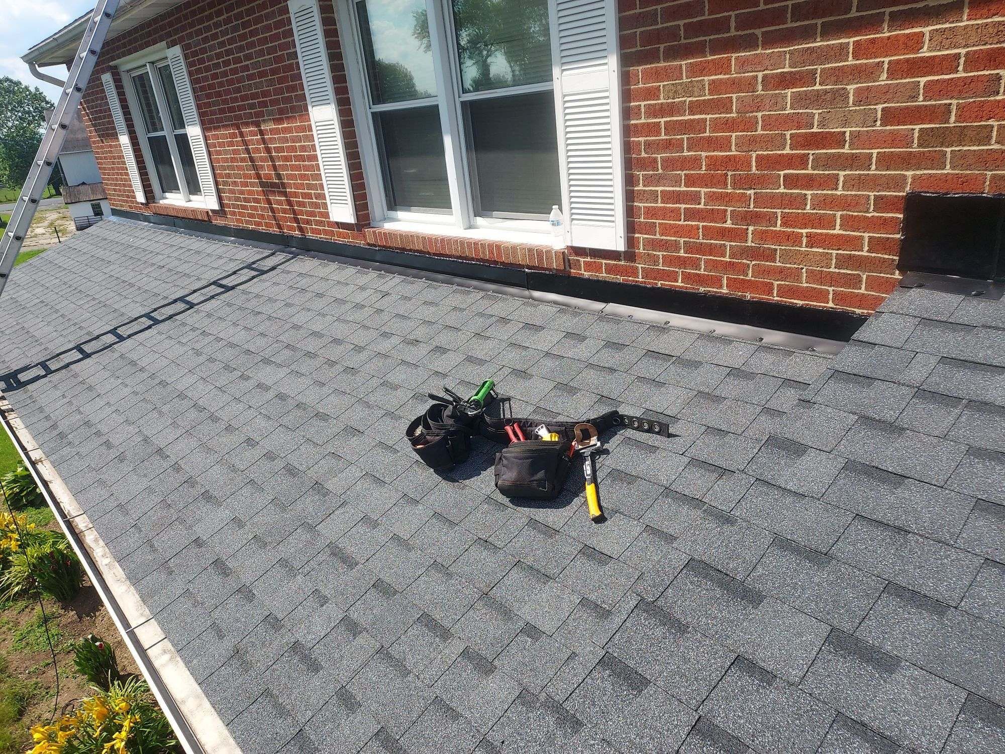 Residential Roofing Installation using Atlas Pinnacle Pristine Pewter Architectural Shingles by Frederick Roof Repair