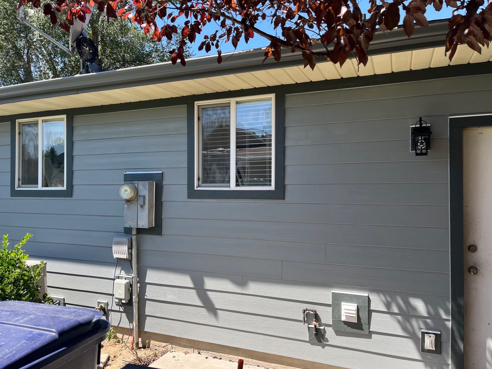 Sandy | Custom Hardie Mixed Profiles | Gray Slate & Iron Gray Trim by Ideal Siding Utah