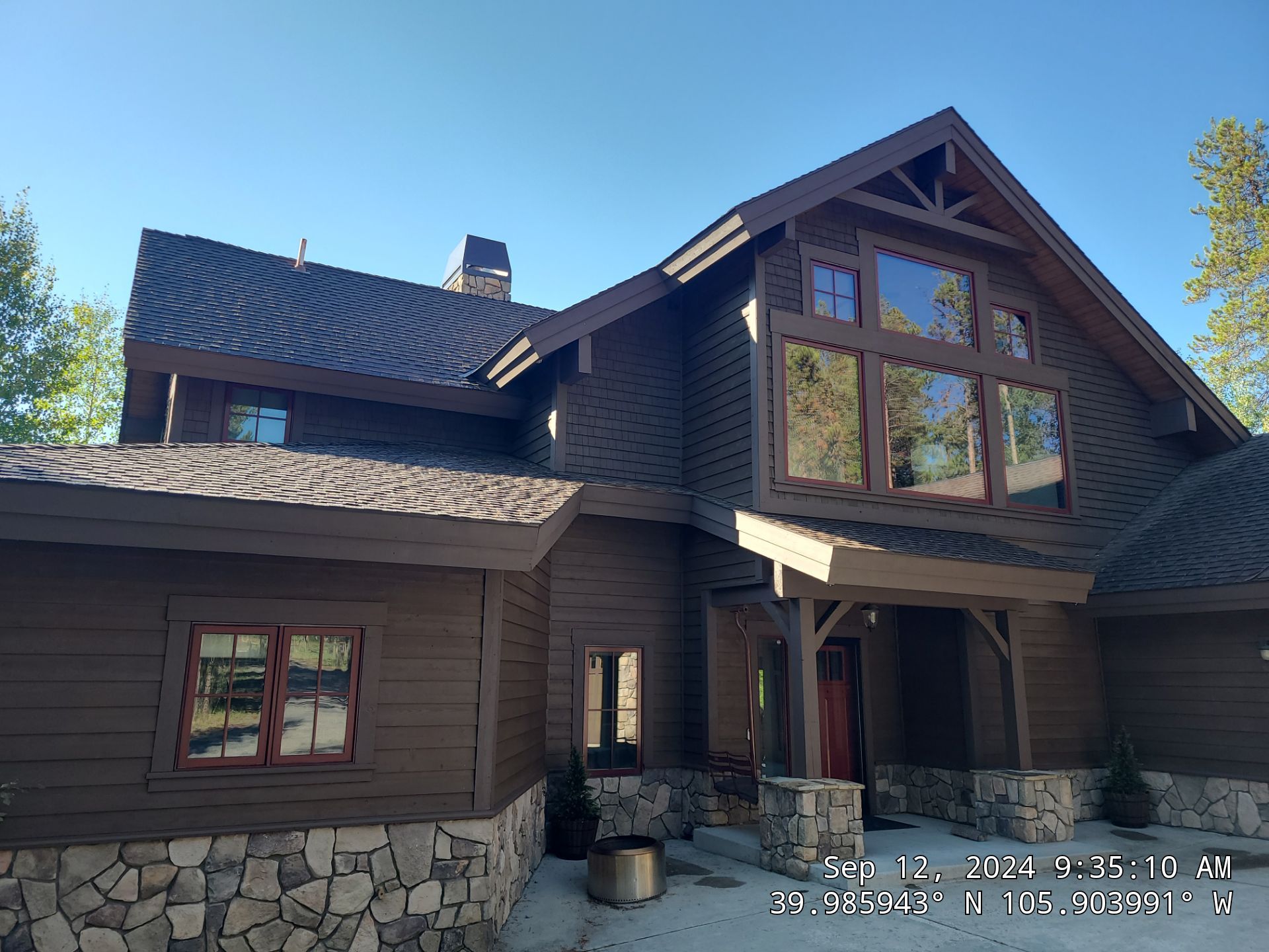 Exterior Painting Using Stain by Wheatley Creek Services