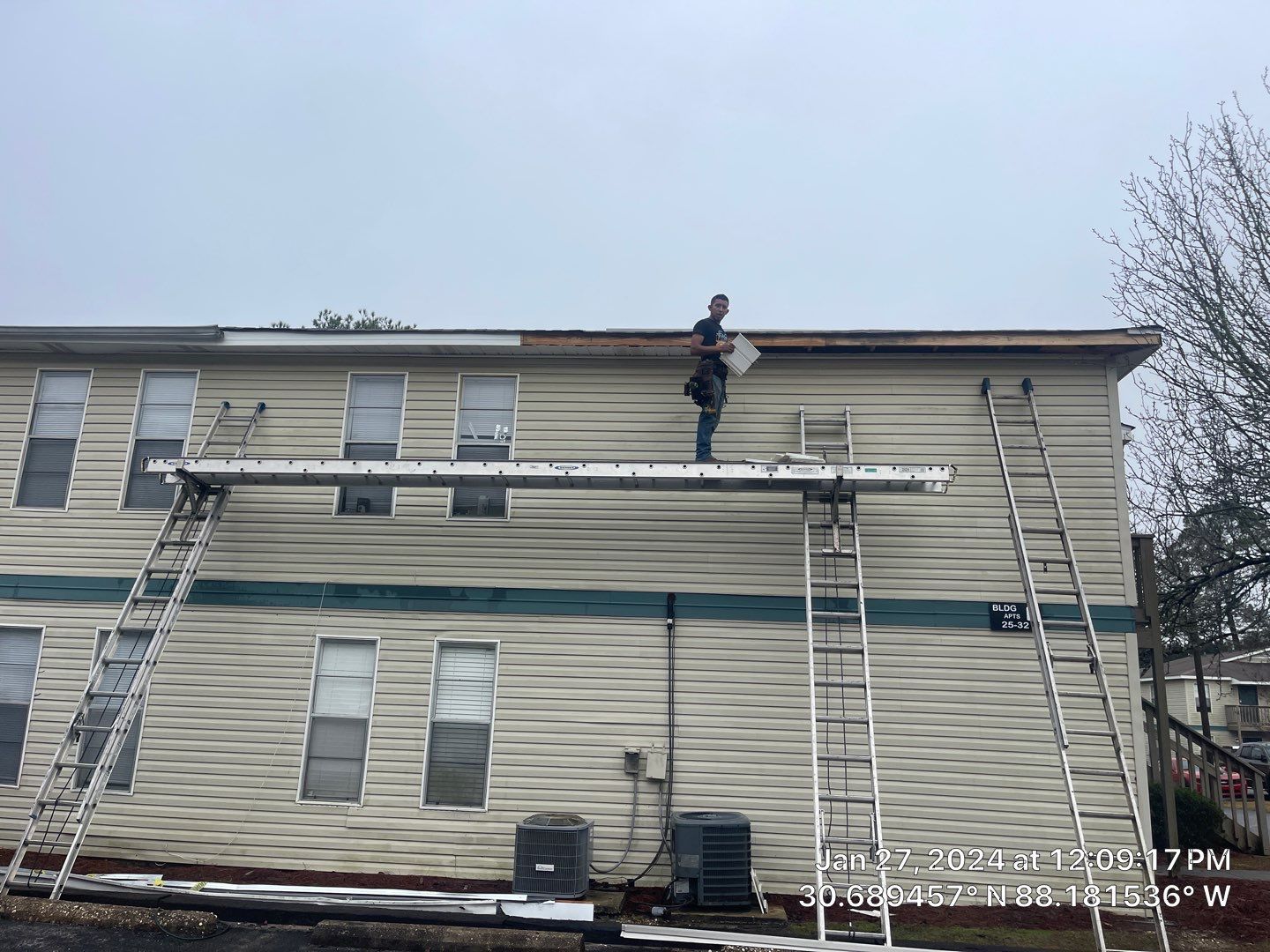 Robin Woods Apts. Bldg. D - Exterior Repairs by American Roofing & Construction LLC