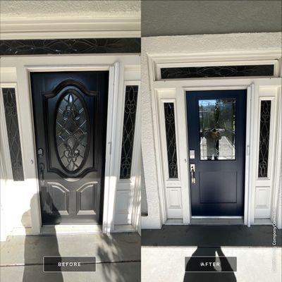 Split finish Entry Door