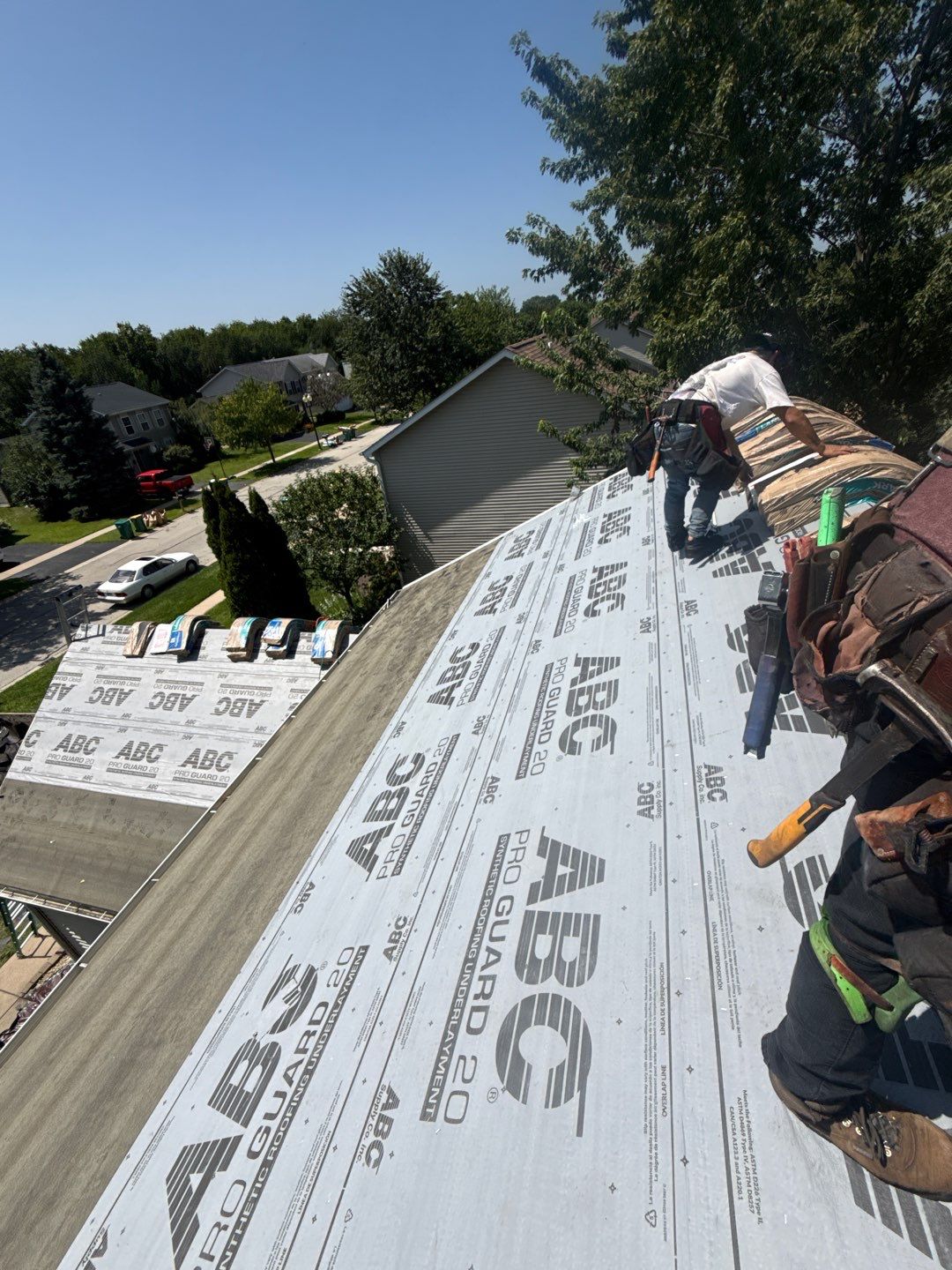 Roof and gutter replacement by hail and wind damage by Just Brilliant Restoration JBR