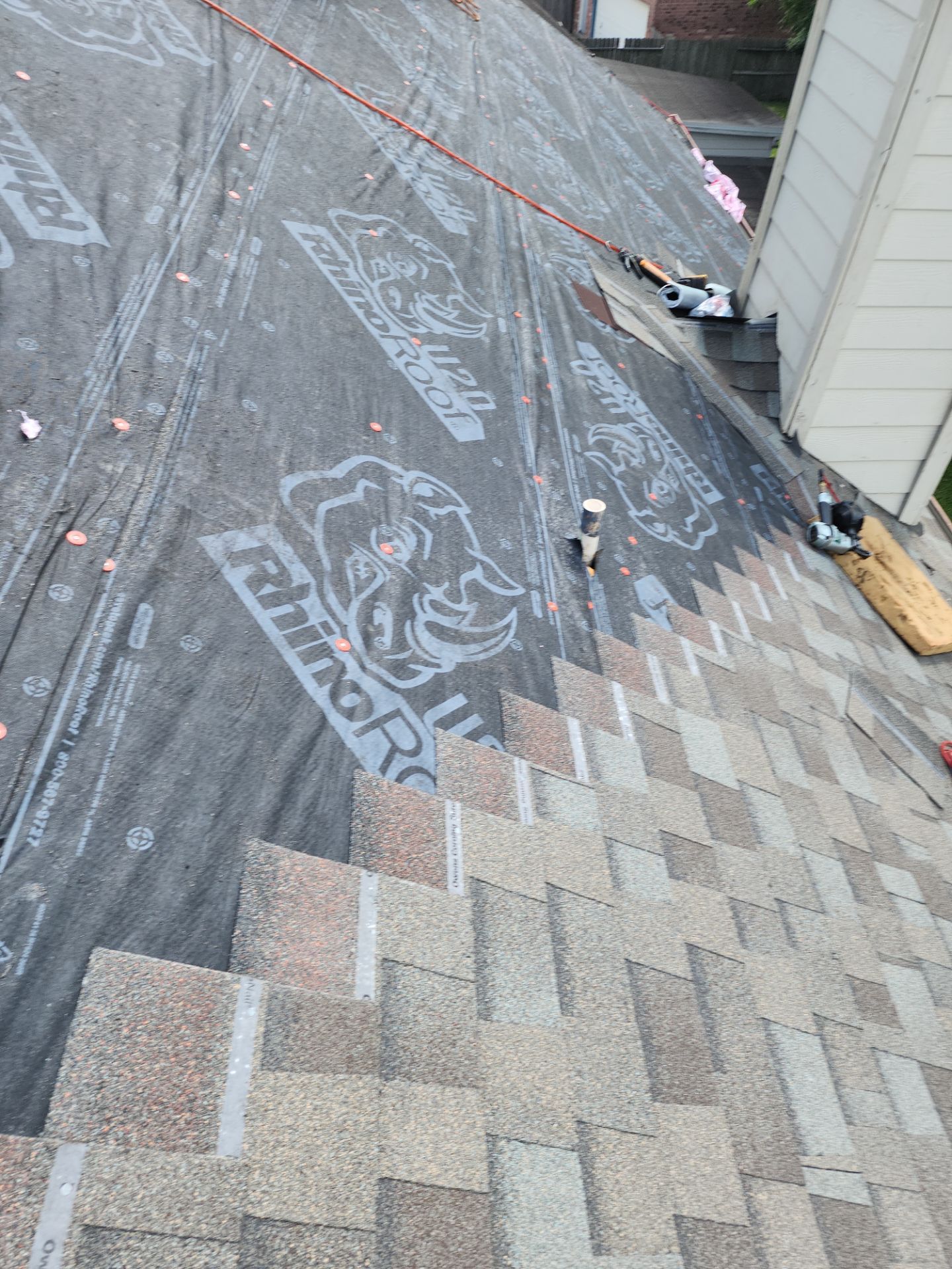 Residential Roofing Installation using Owen's Corning Duration (Lifetime) Shingles by Roof Repair Company