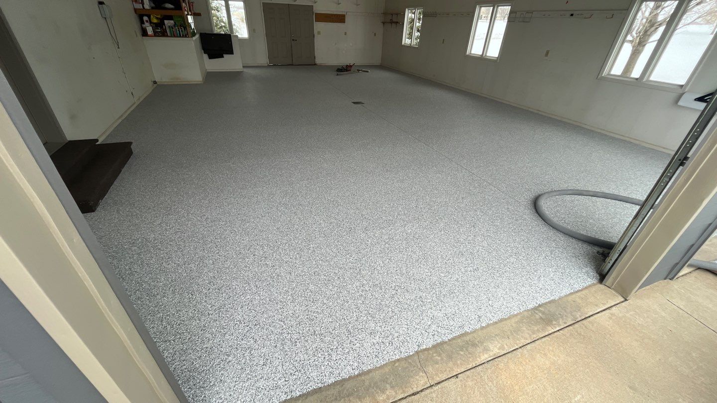 Garage using Slate Stone by Select Painting, Coatings & Garage Cabinets