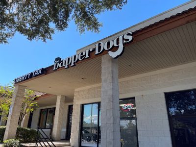 Channel Letters on Raceway for Dapper Dogs