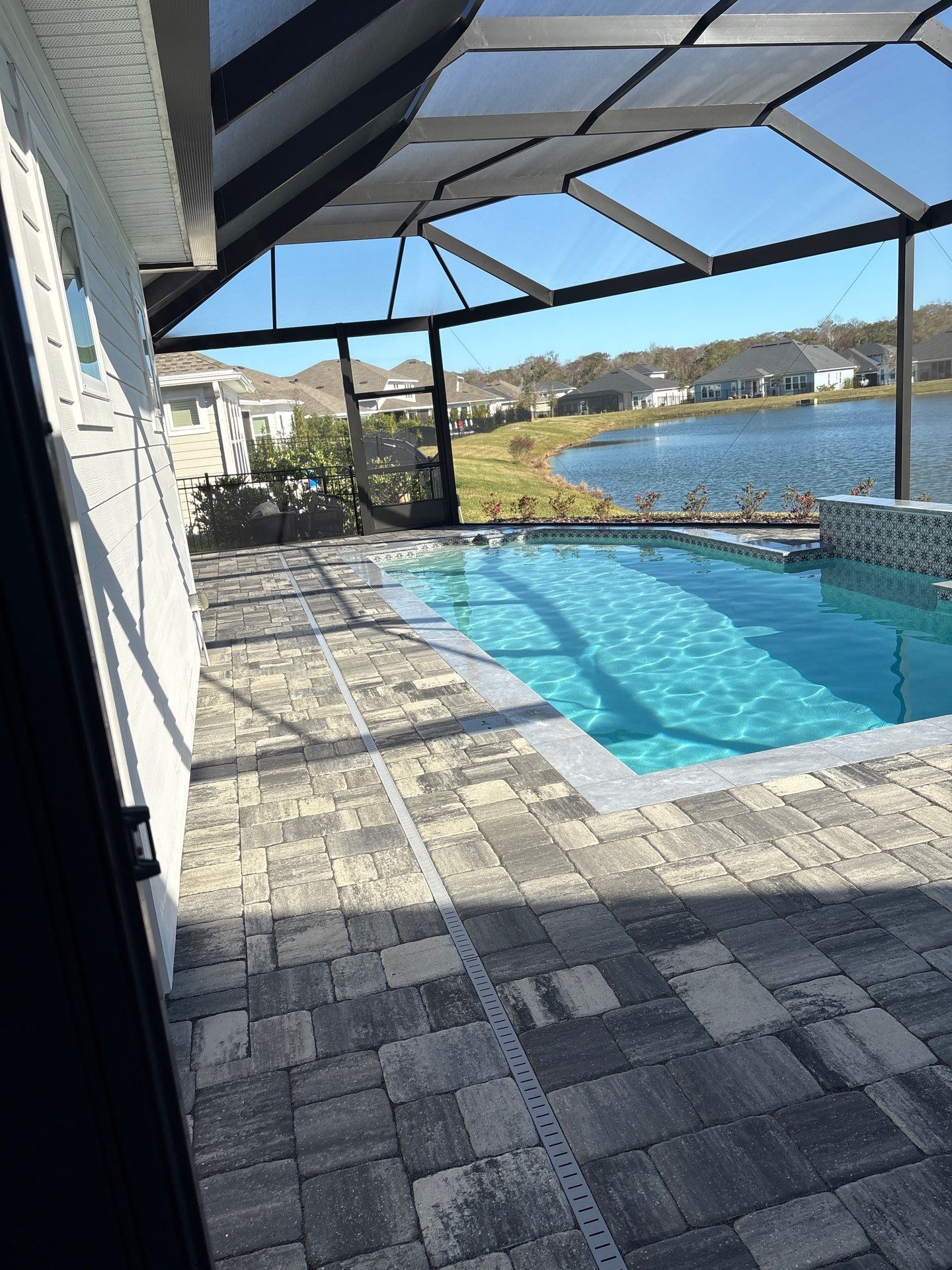Pool Pavers using PolySand and TopSeal by DuraSeal