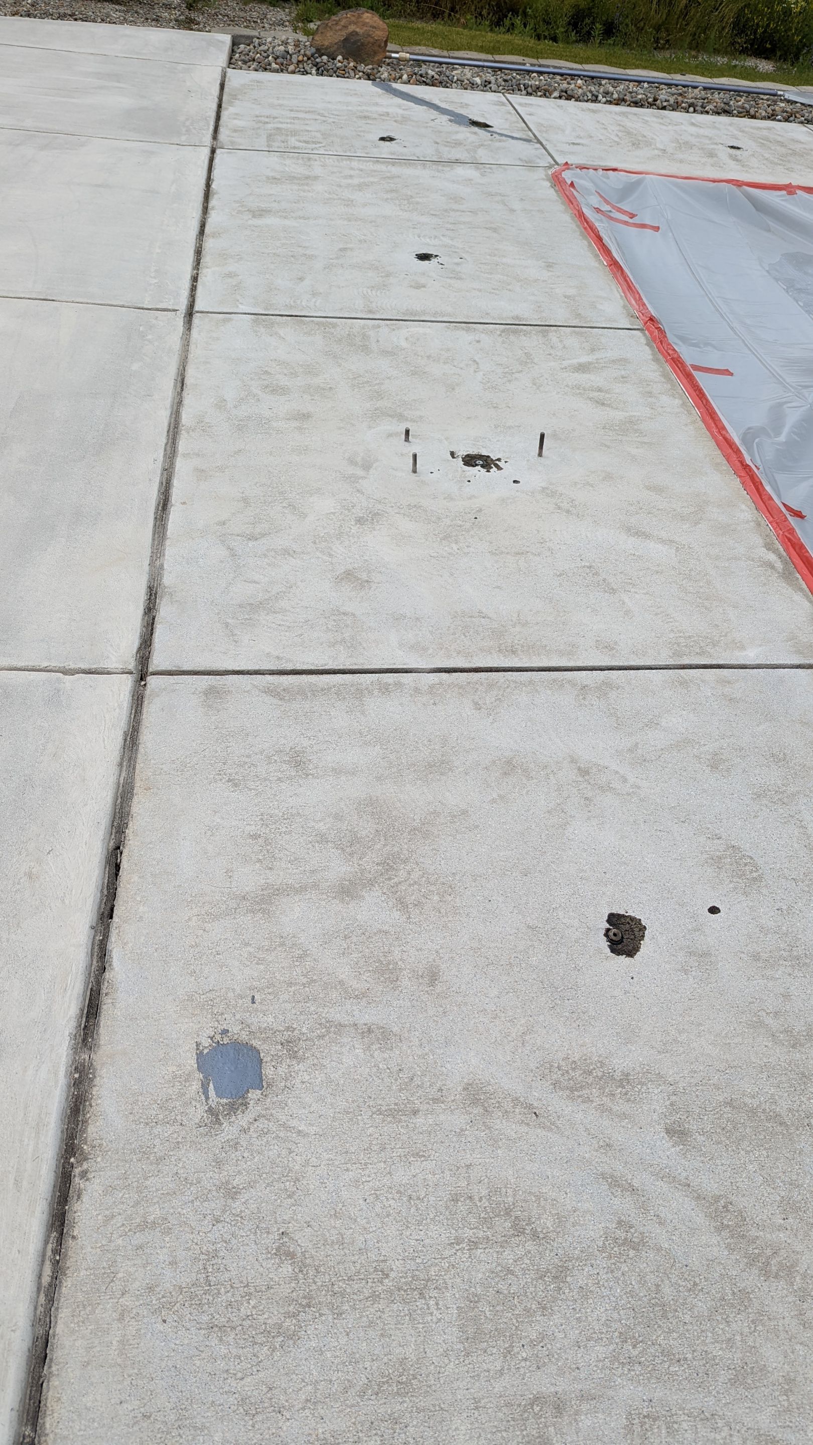 Garage Transformation using Domino for Garage and Pecan for Pool Deck by Croc Coatings, LLC