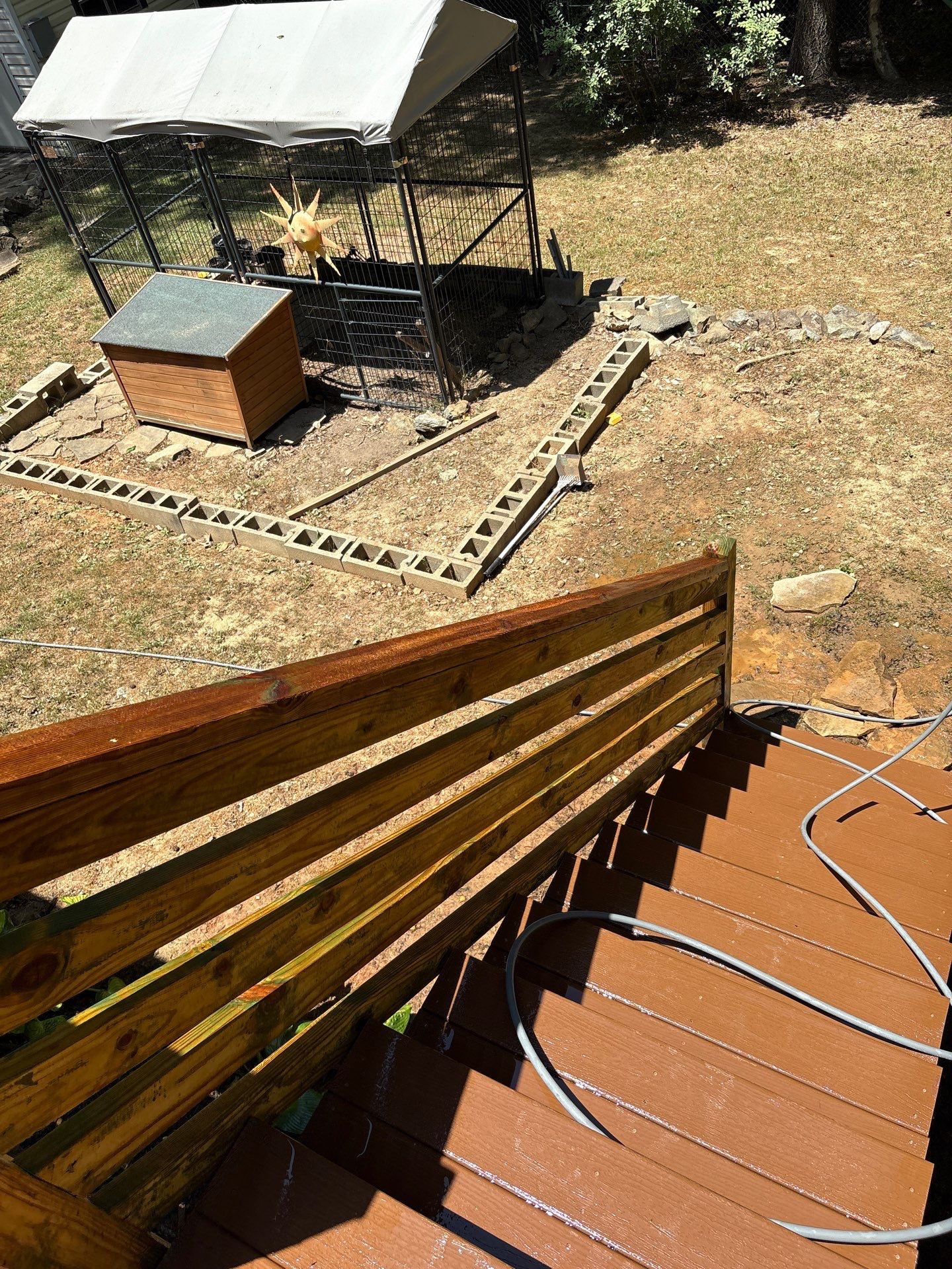 Deck using Wood Sealant and Concrete Using Concrete Sealant by DuraSeal