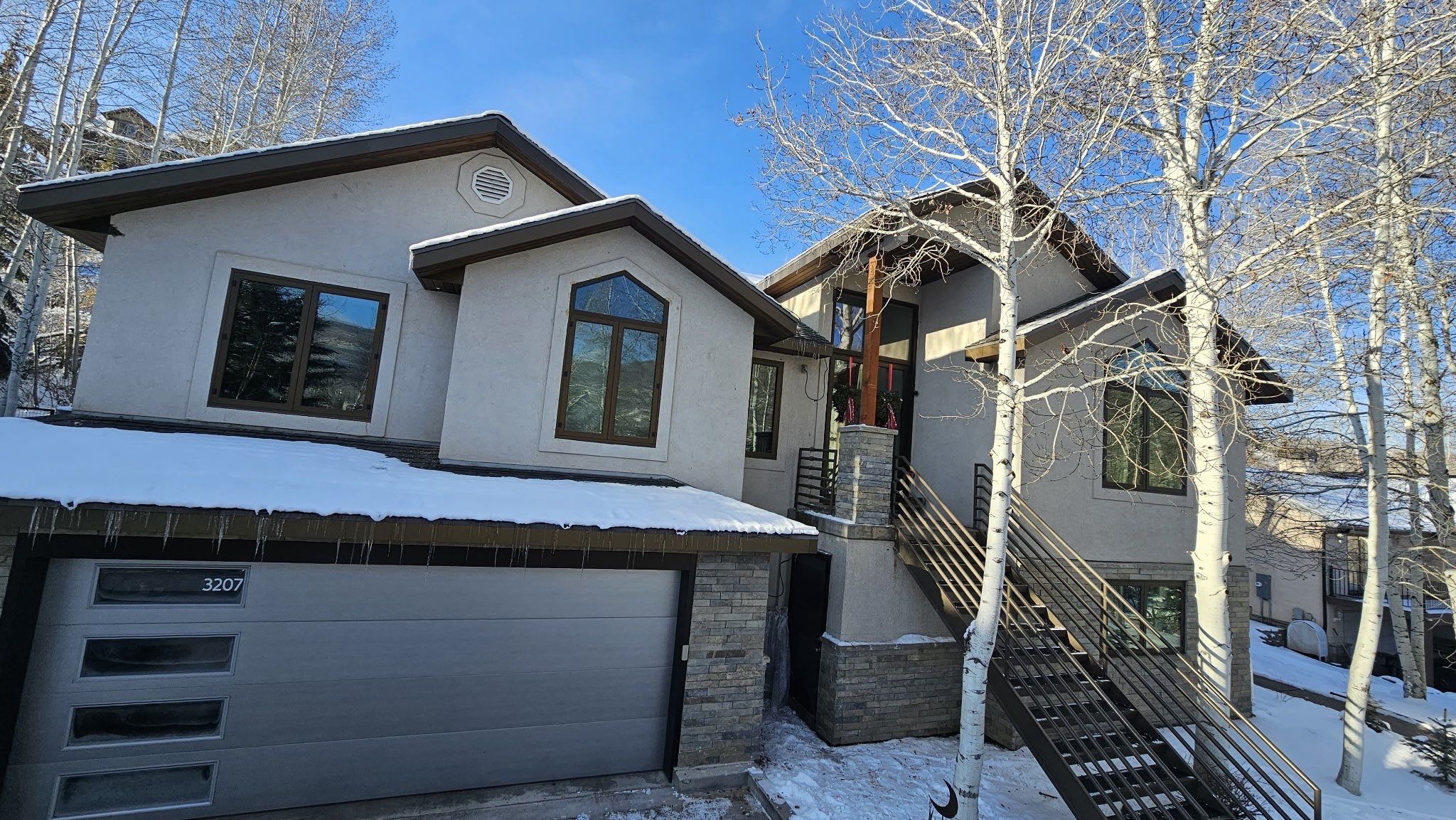 Park City | Custom Cedar Soffits & Fabricated Bronze Fascia | Mission Oak by Ideal Siding Utah