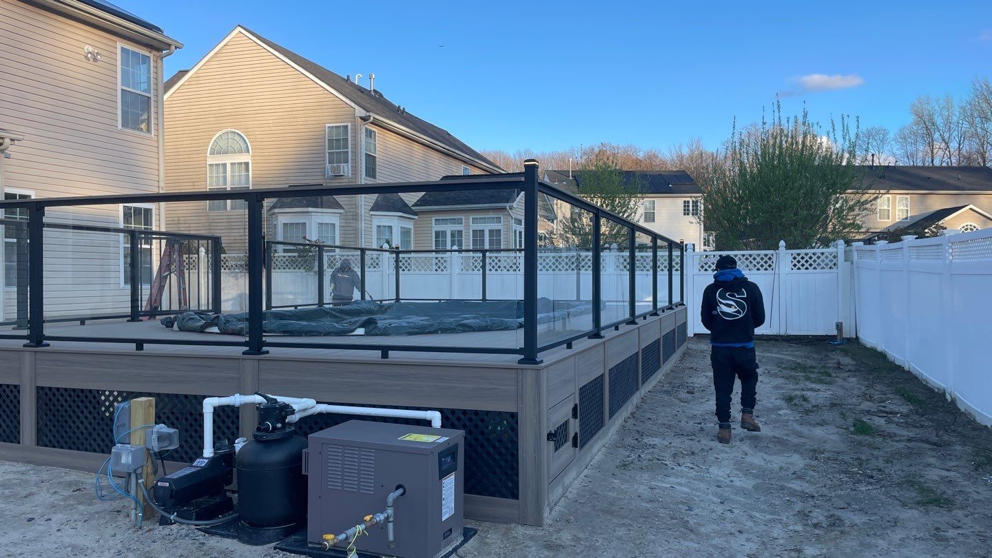new pool deck in Howell by deck guardian