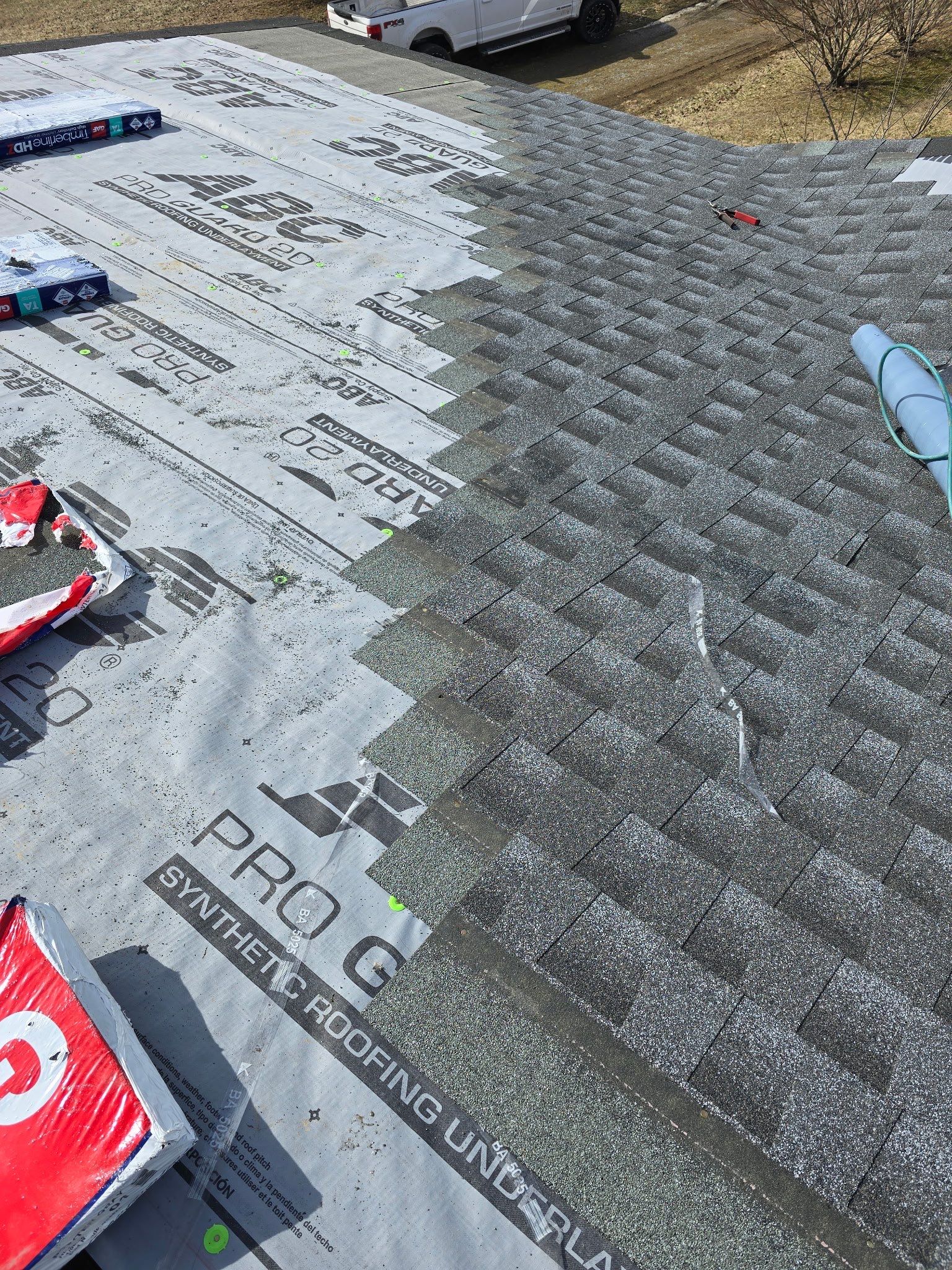 Residential Roofing Installation using GAF Timberline HDZ Pewter Gray by Rainstoppers Roofing