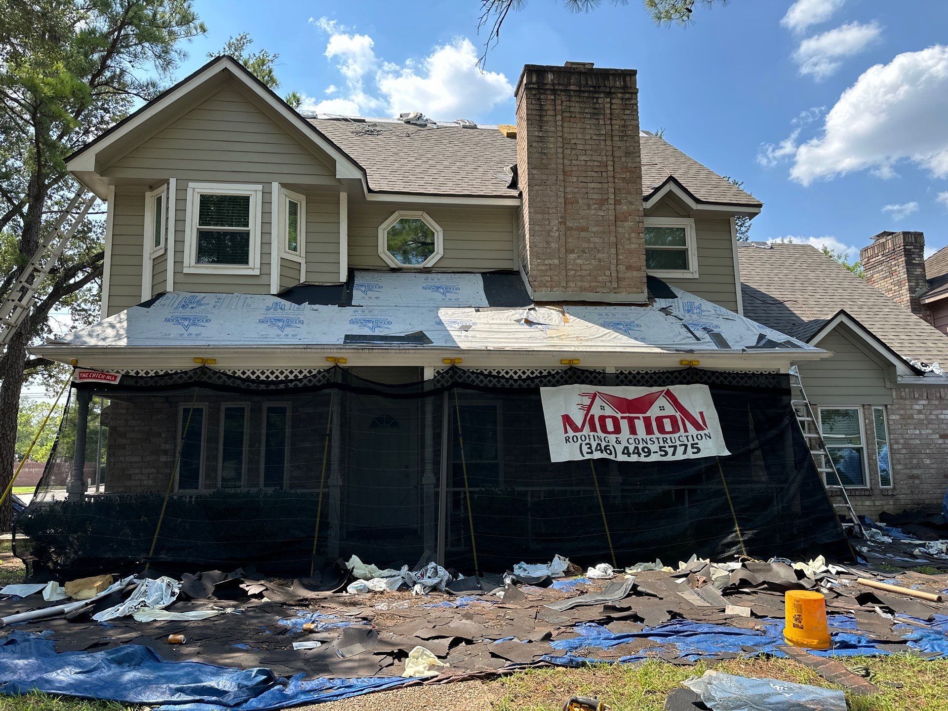 Project in Houston by Motion Roofing