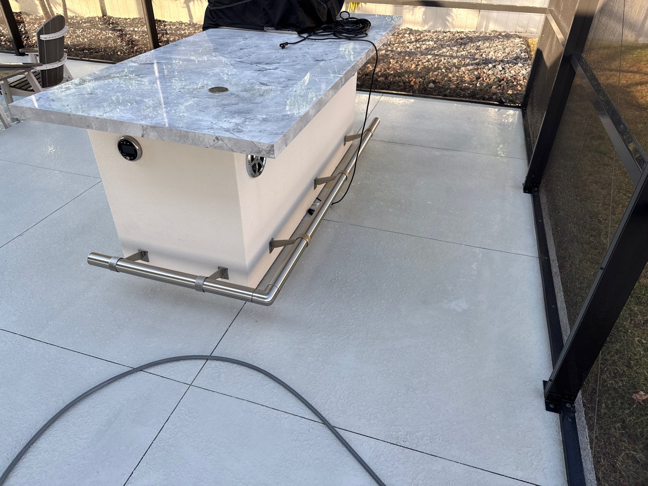 Painted Pool Deck & Screen Enclosure Cleaning | Heron Creek, Palmetto FL by Sunshine AquaWash