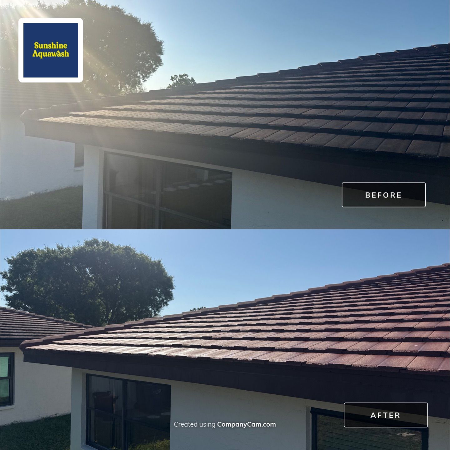 Tile Roof Cleaning – Vivenda at Bradenton I (5-Star Review & Plant Protection) by Sunshine AquaWash