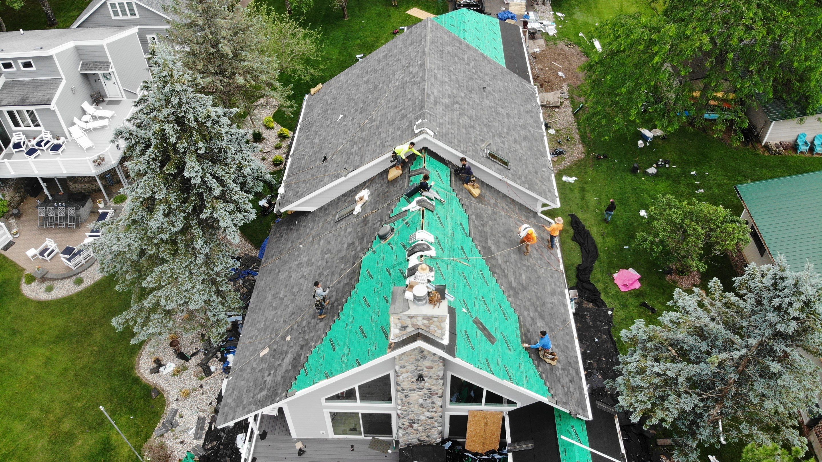 Nekoosa Residential Roof Replacement with Architectural Shingles and Skylights by Mr Roof & Remodeling Co
