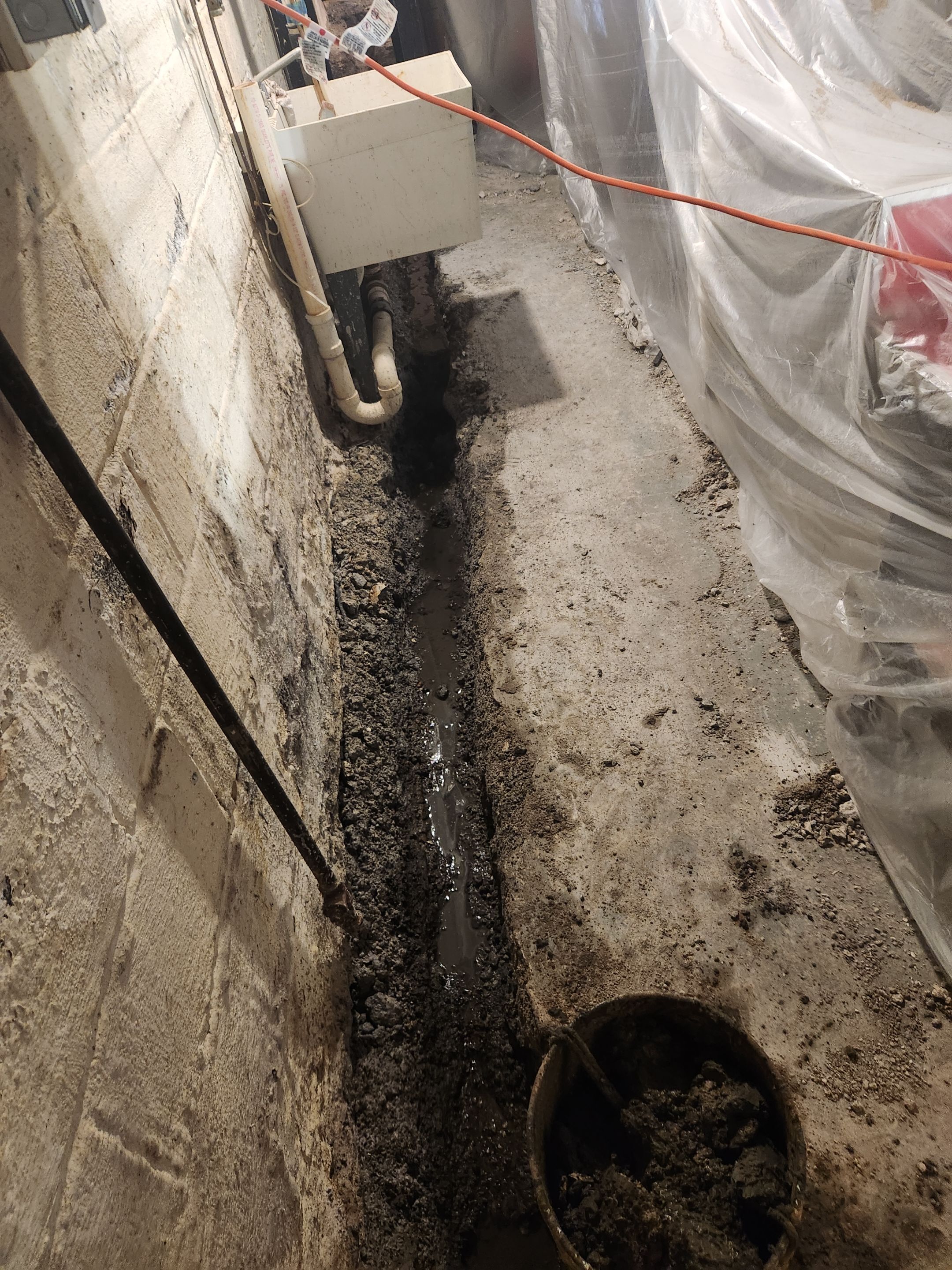 Interior French Drain & Mold Remediation Little Falls NJ by Pure Service Pro, LLC 