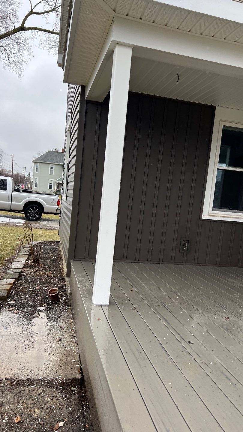 Residential fascia replacement using Exterior Portfolio 4.5 DL - Peppercorn by Nitro Roofing and Construction