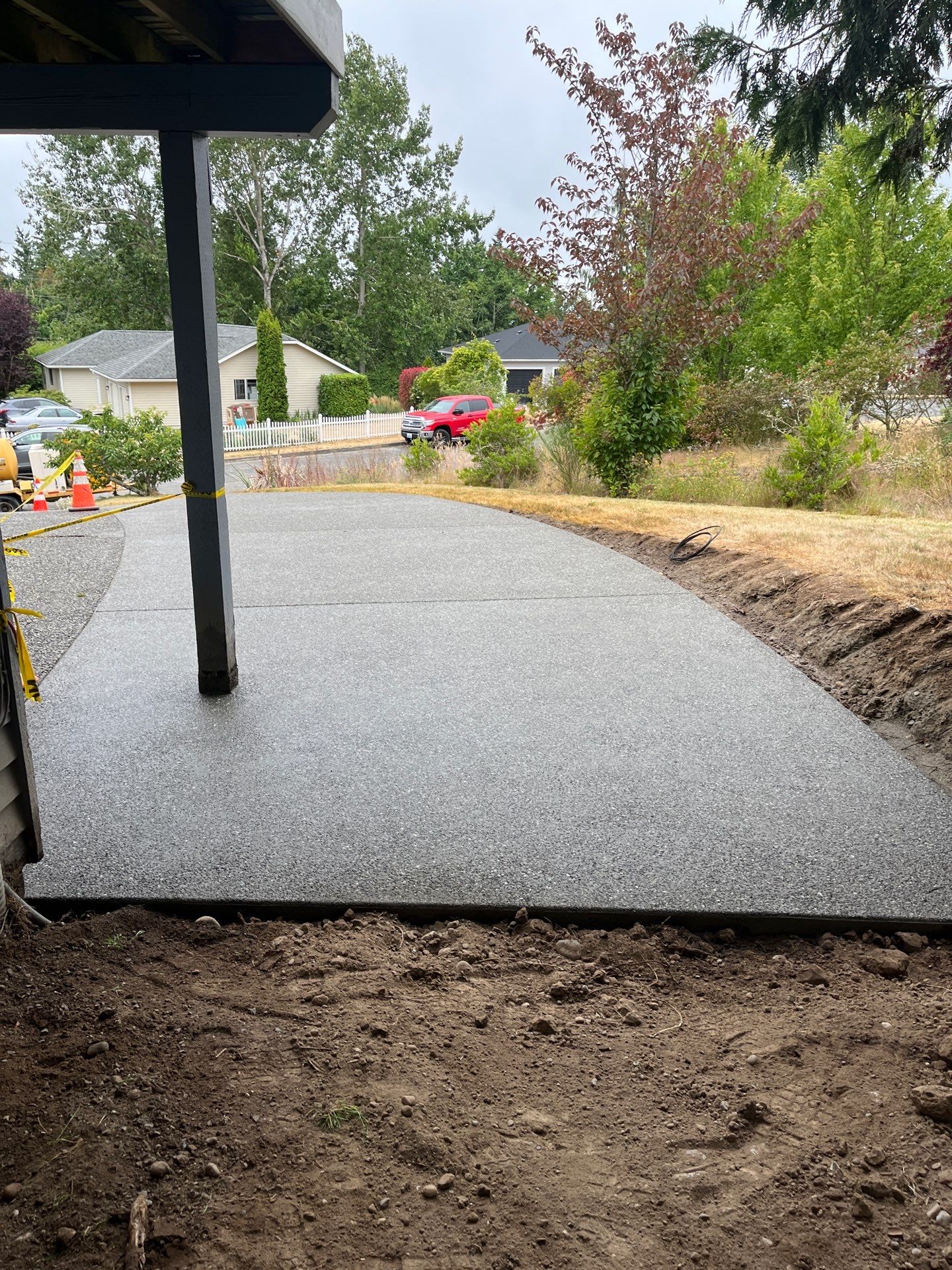 Concrete Back Patio Makeover  by Jireh Asphalt & Concrete Inc 