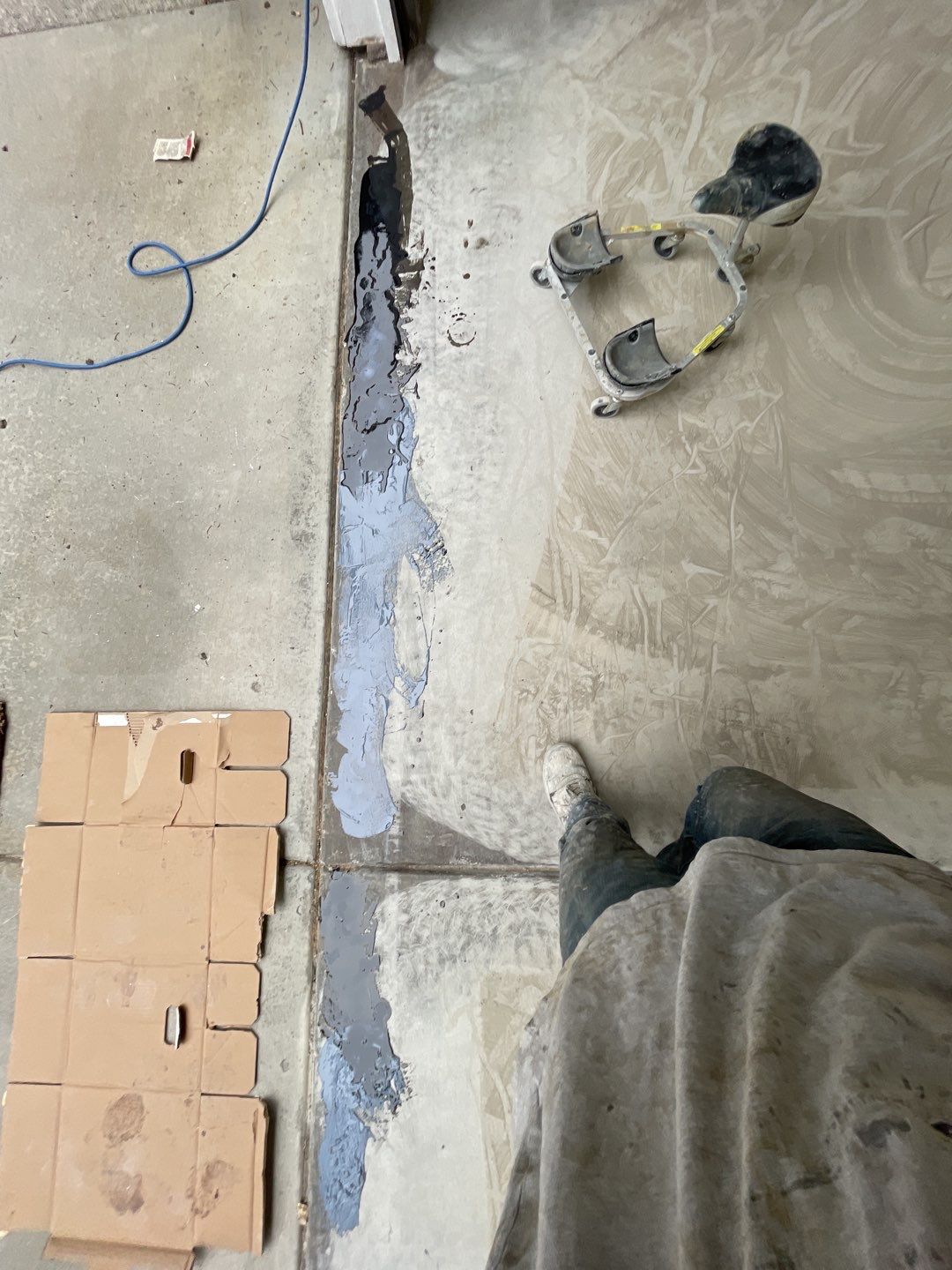 Garage Transformation using Slate Stone by Croc Coatings, LLC