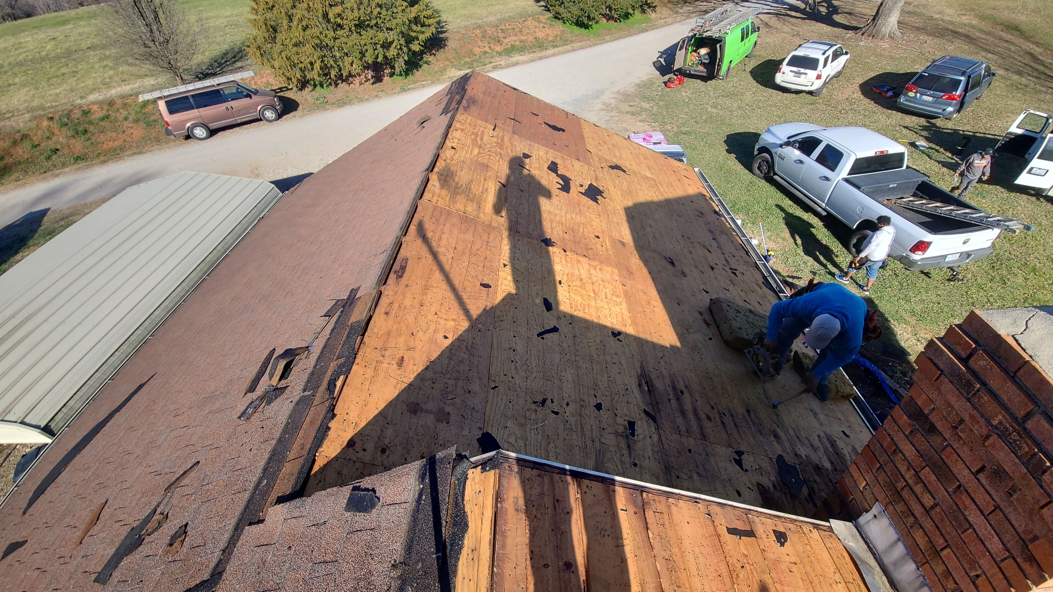 Farm roof job by BROCK BUILDERS 
