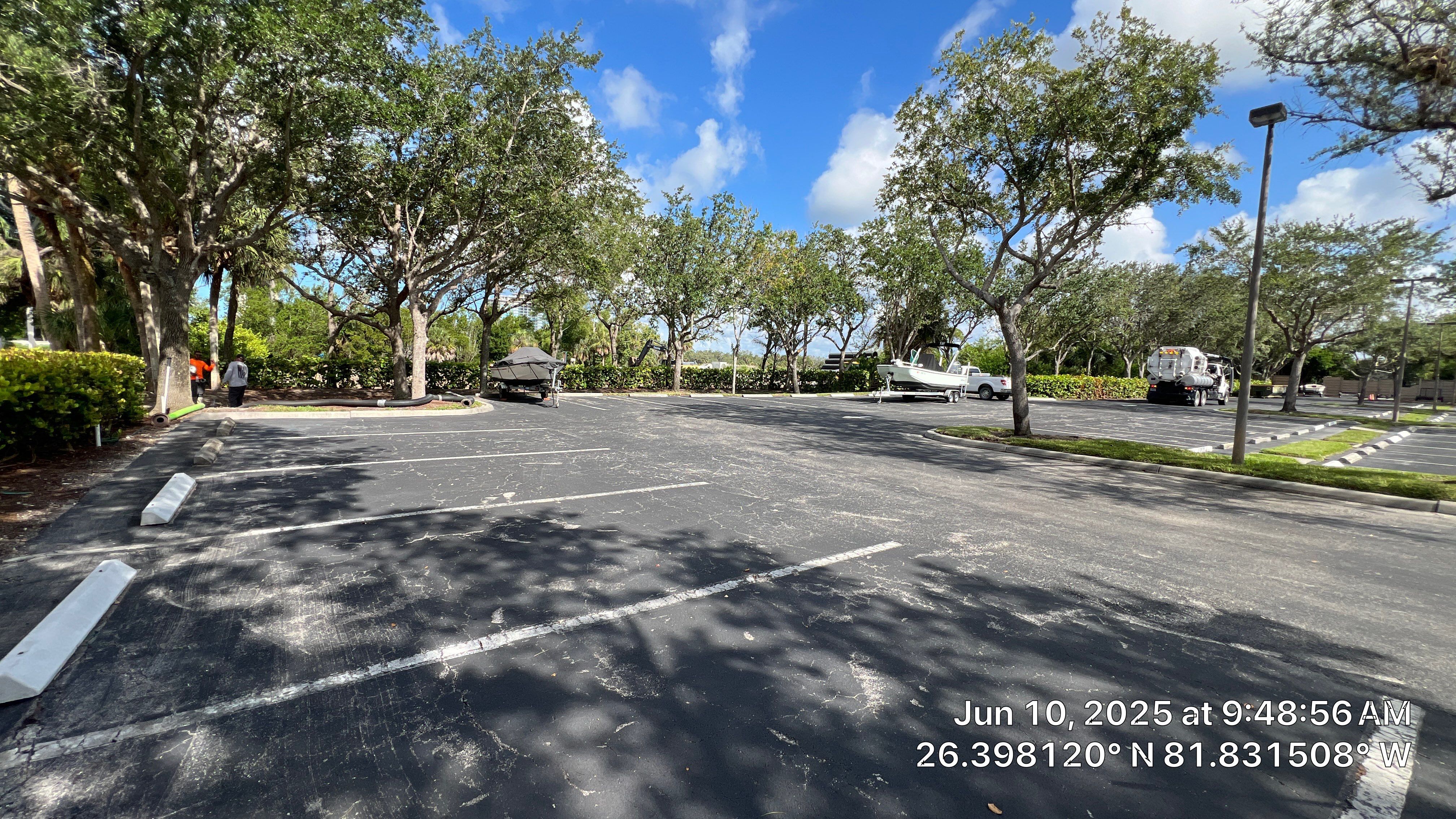 Pelican Landing Beach Parking Lot Stormwater System Maintenance by Don Mar, Inc. Storm Water Solutions