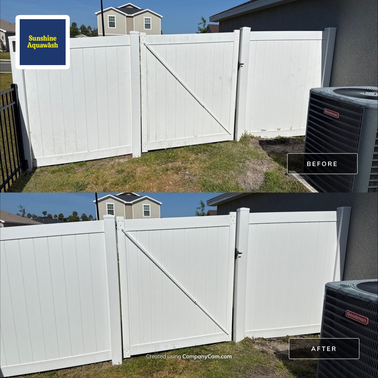 Vinyl Fence Cleaning | Jackson Crossing Community | Palmetto, FL by Sunshine AquaWash