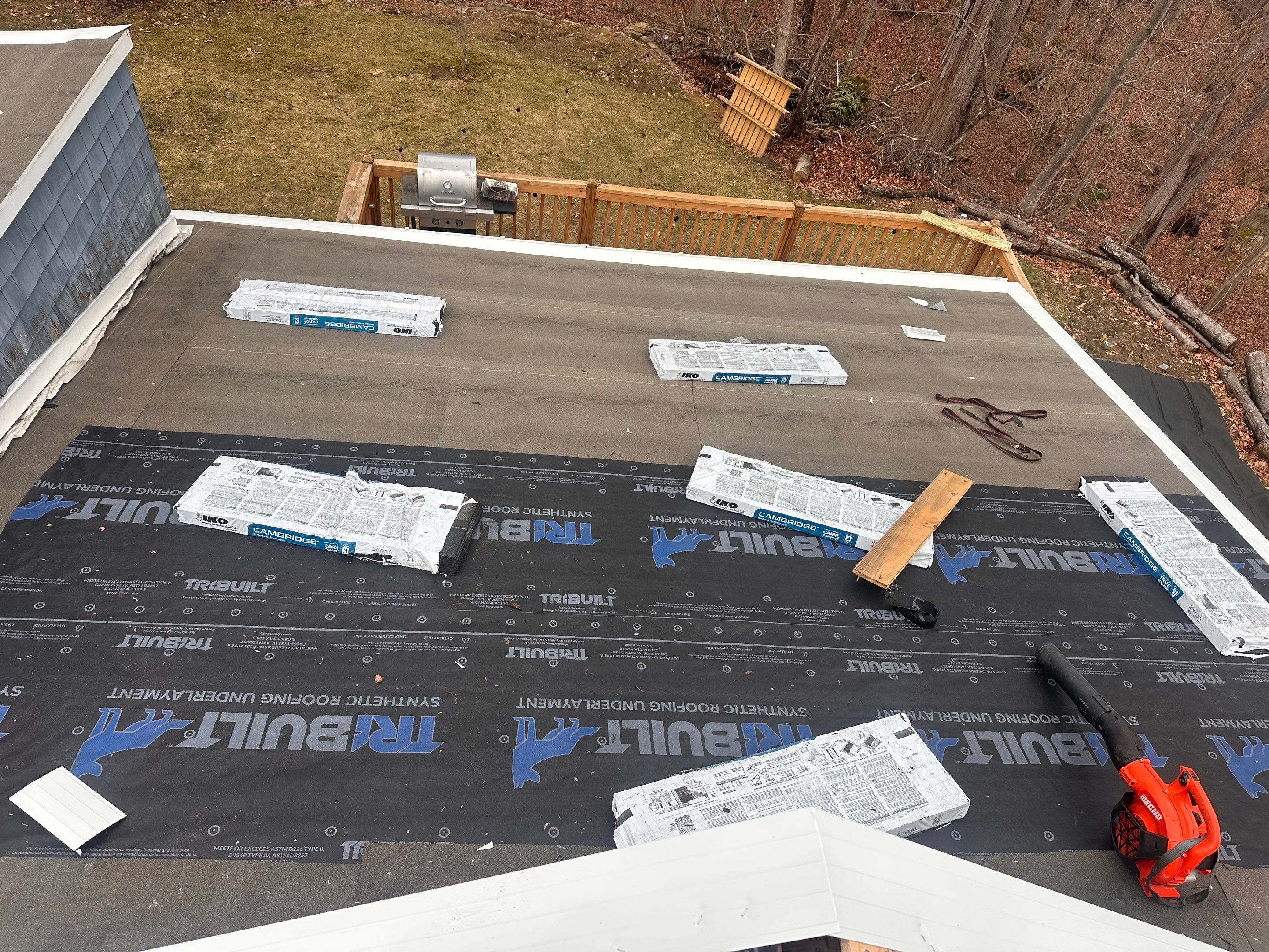 Project in Barrington, NH by Tall pine roofing